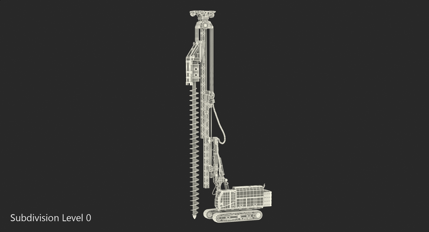 Spiral Drill Generic Working Position 3D