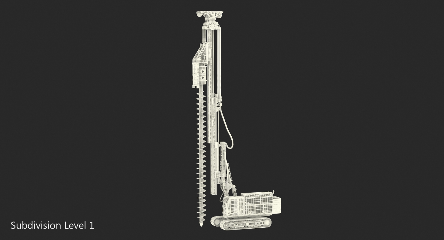 Spiral Drill Generic Working Position 3D