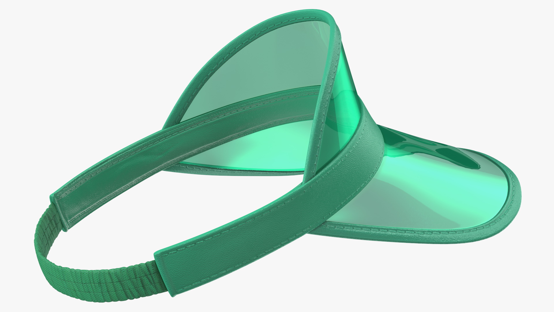 Clear Green Plastic Dealer Visor 3D