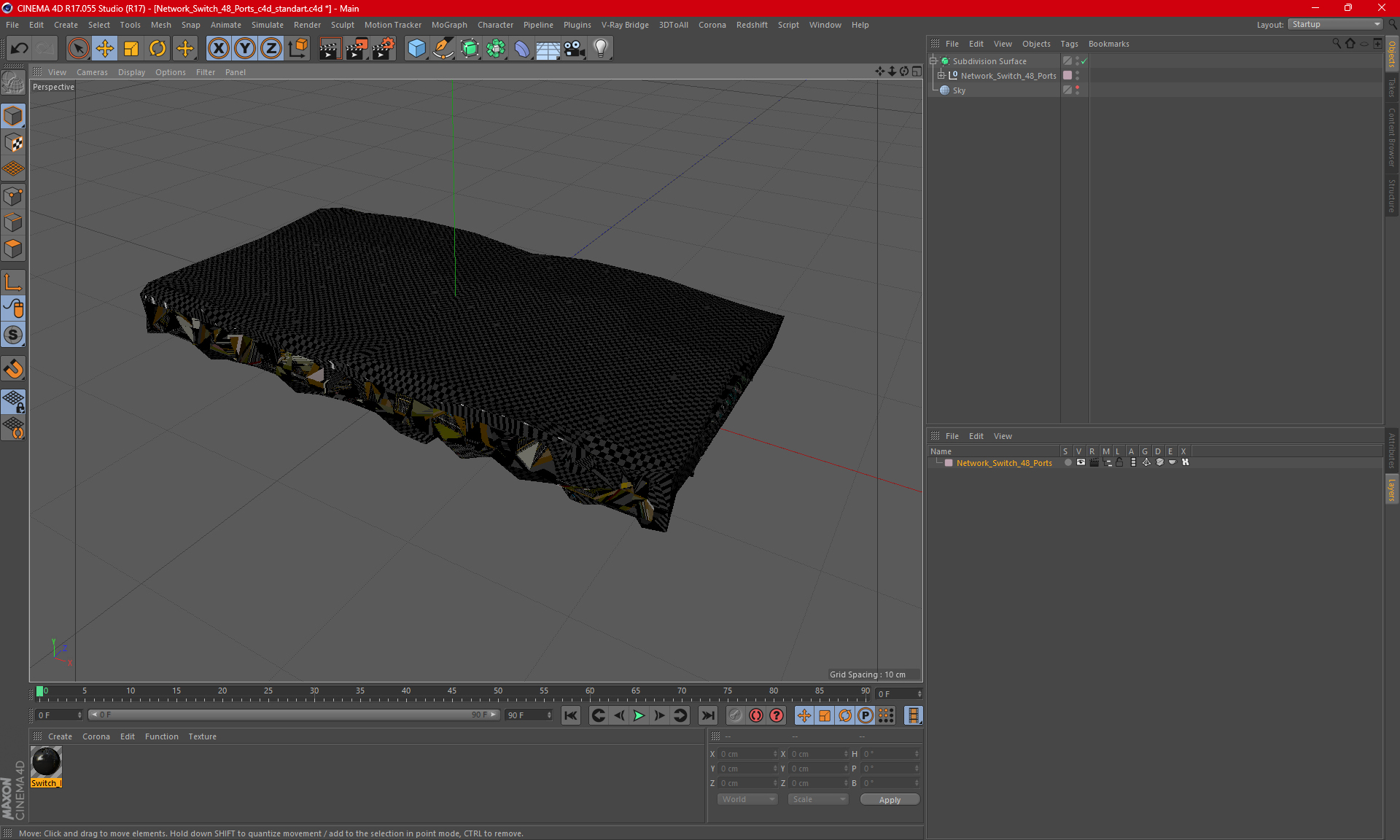 3D Network Switch 48 Ports model