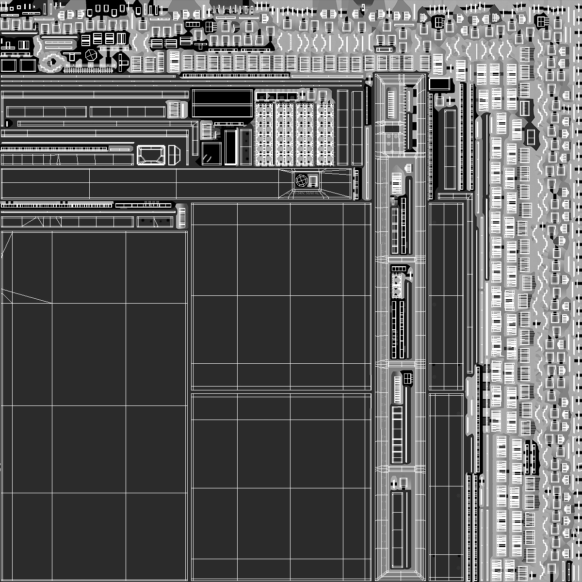 3D Network Switch 48 Ports model
