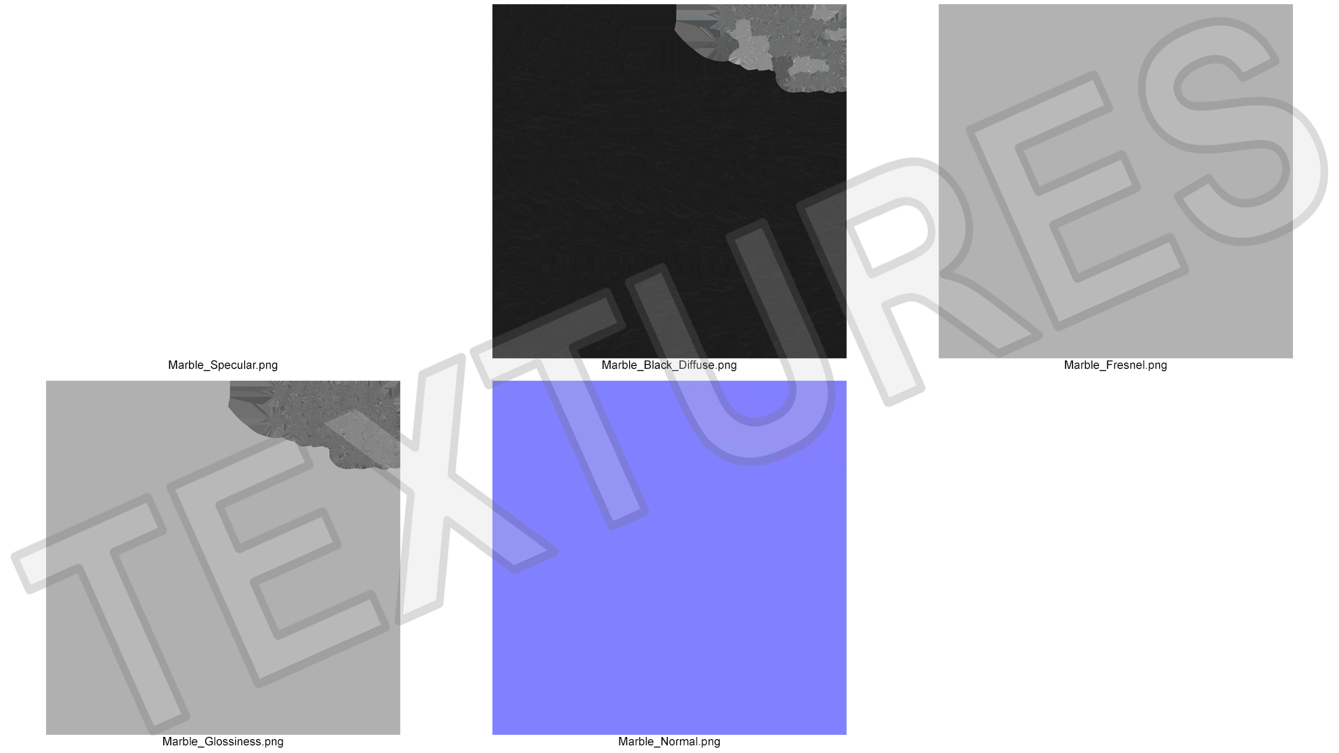 3D model Gas Fire Pit Rectangular Marble Black No Fire