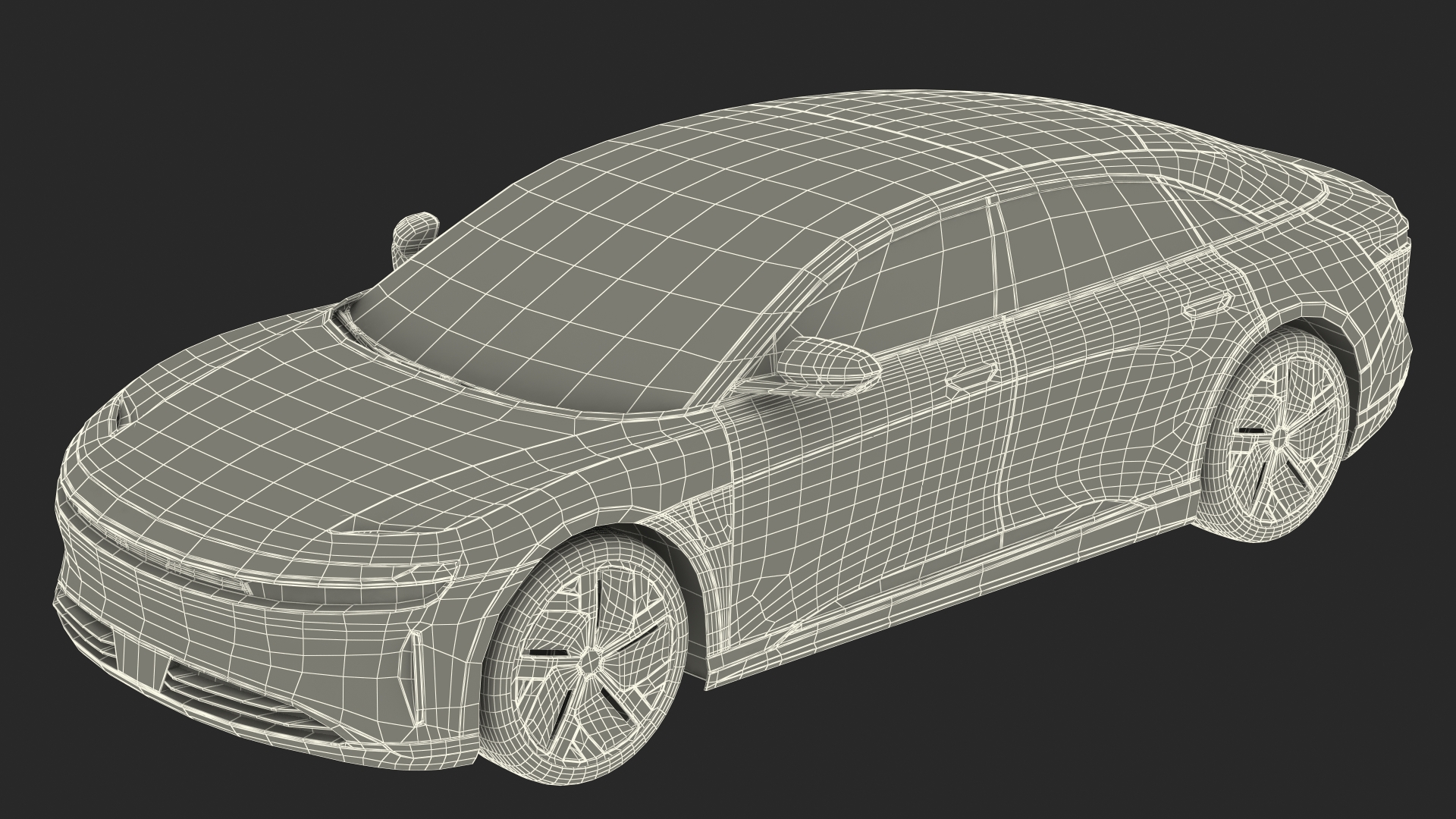 3D model Electric Luxury Sedan Exterior Only