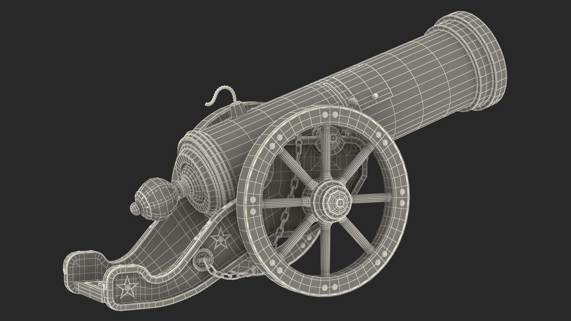 3D Vintage Circus Cannon