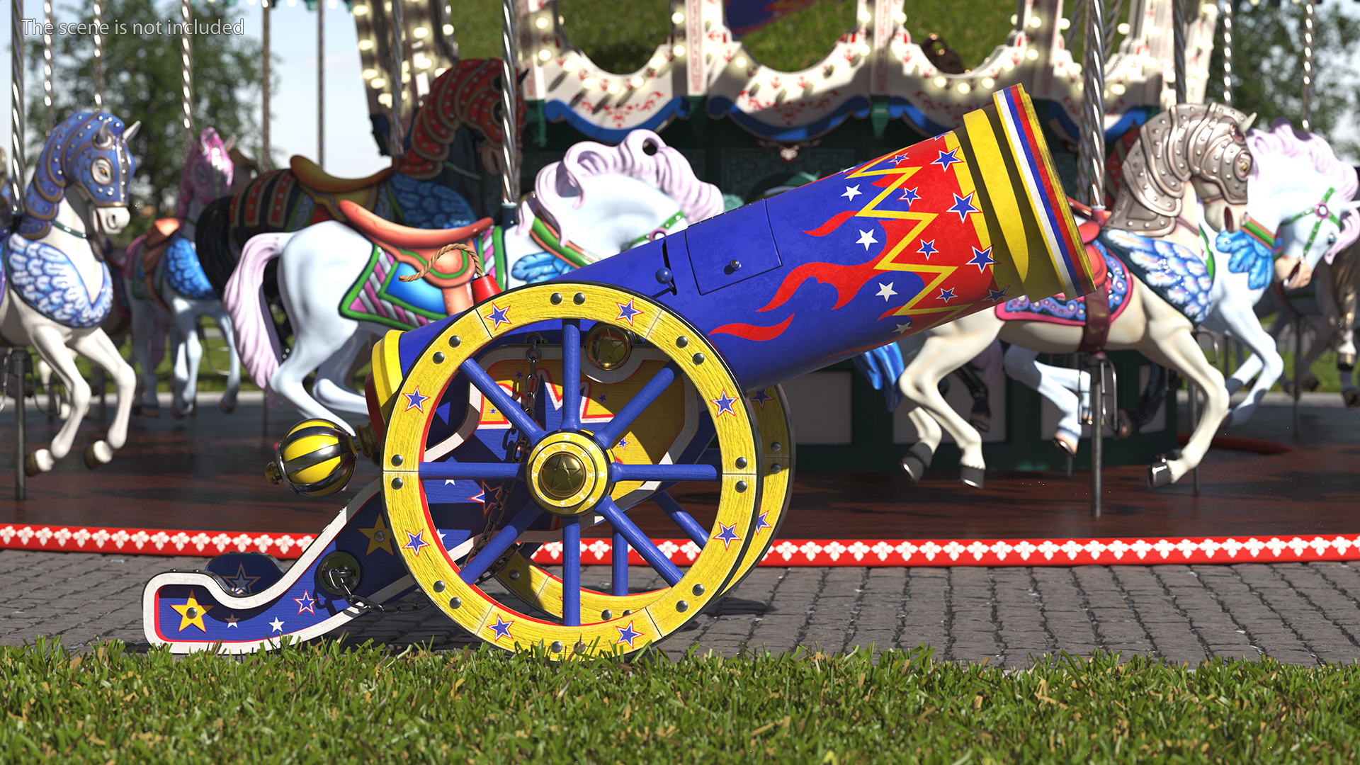 3D Vintage Circus Cannon