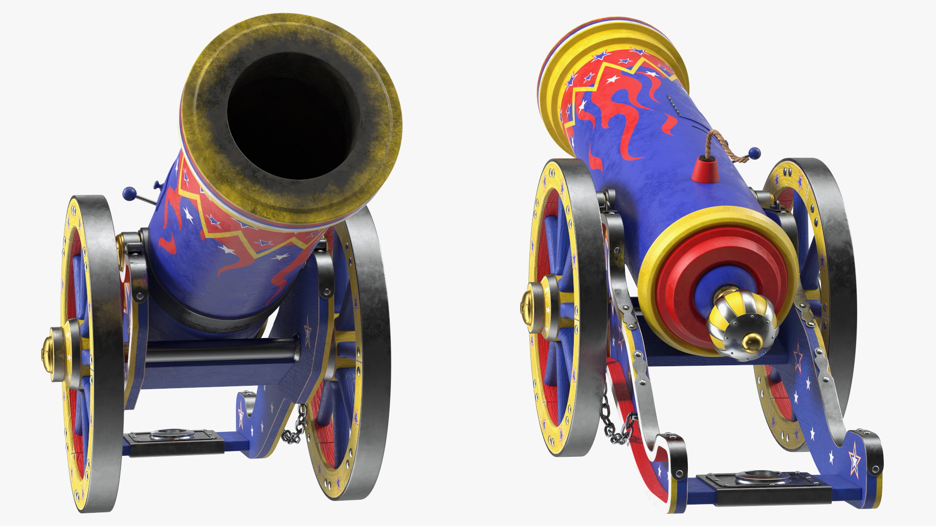 3D Vintage Circus Cannon