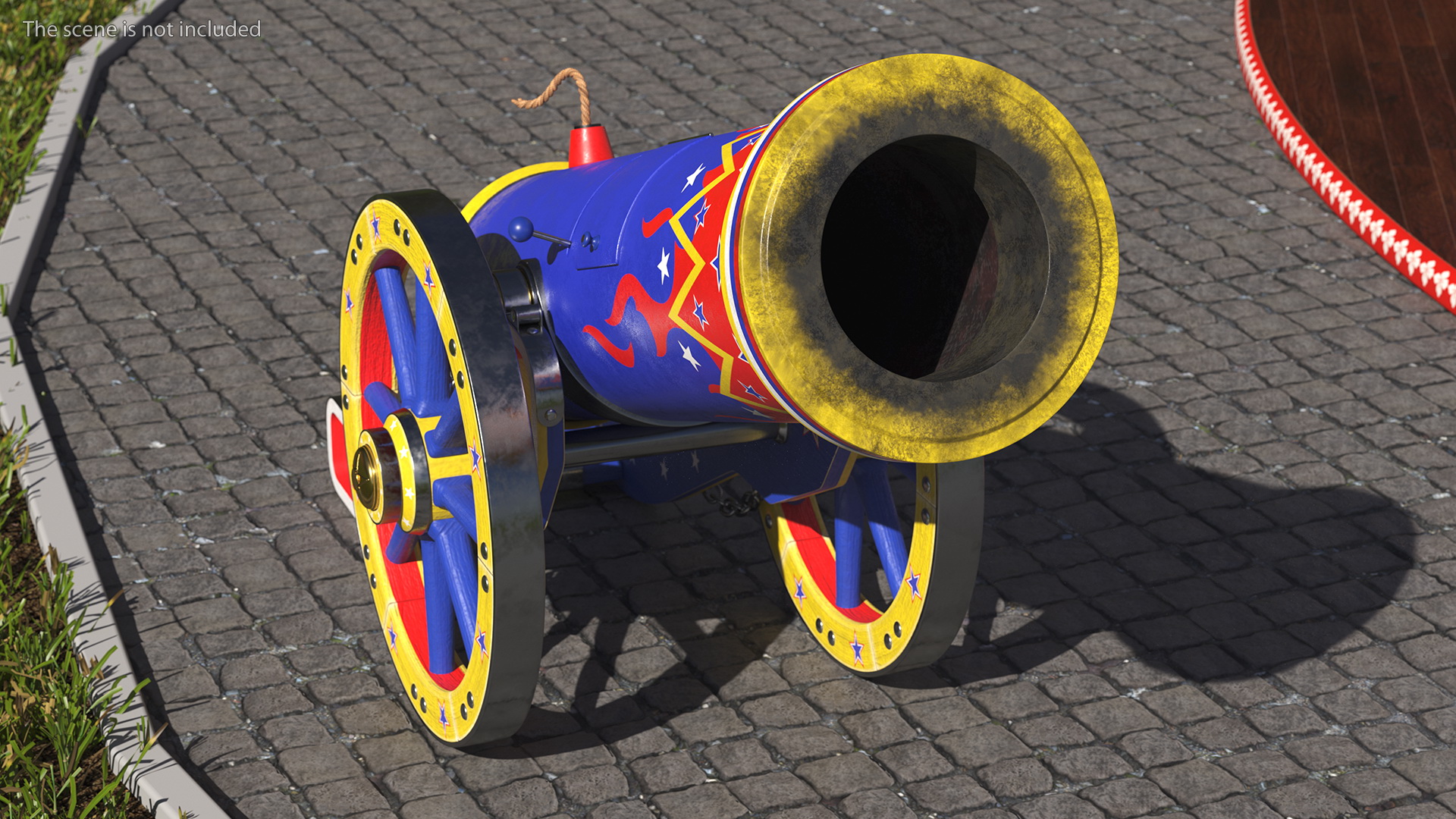 3D Vintage Circus Cannon