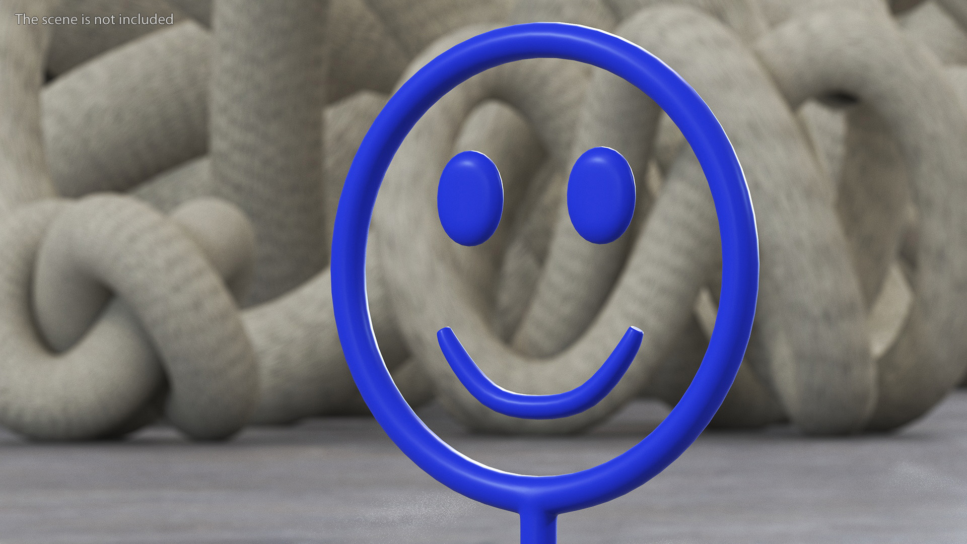 3D Stick Figure Blue Rigged for Maya model