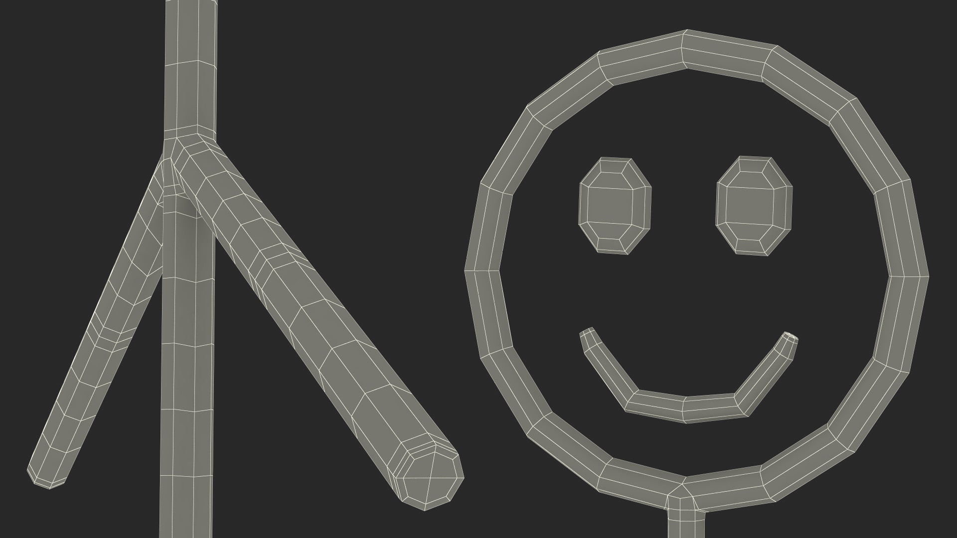 3D Stick Figure Blue Rigged for Maya model