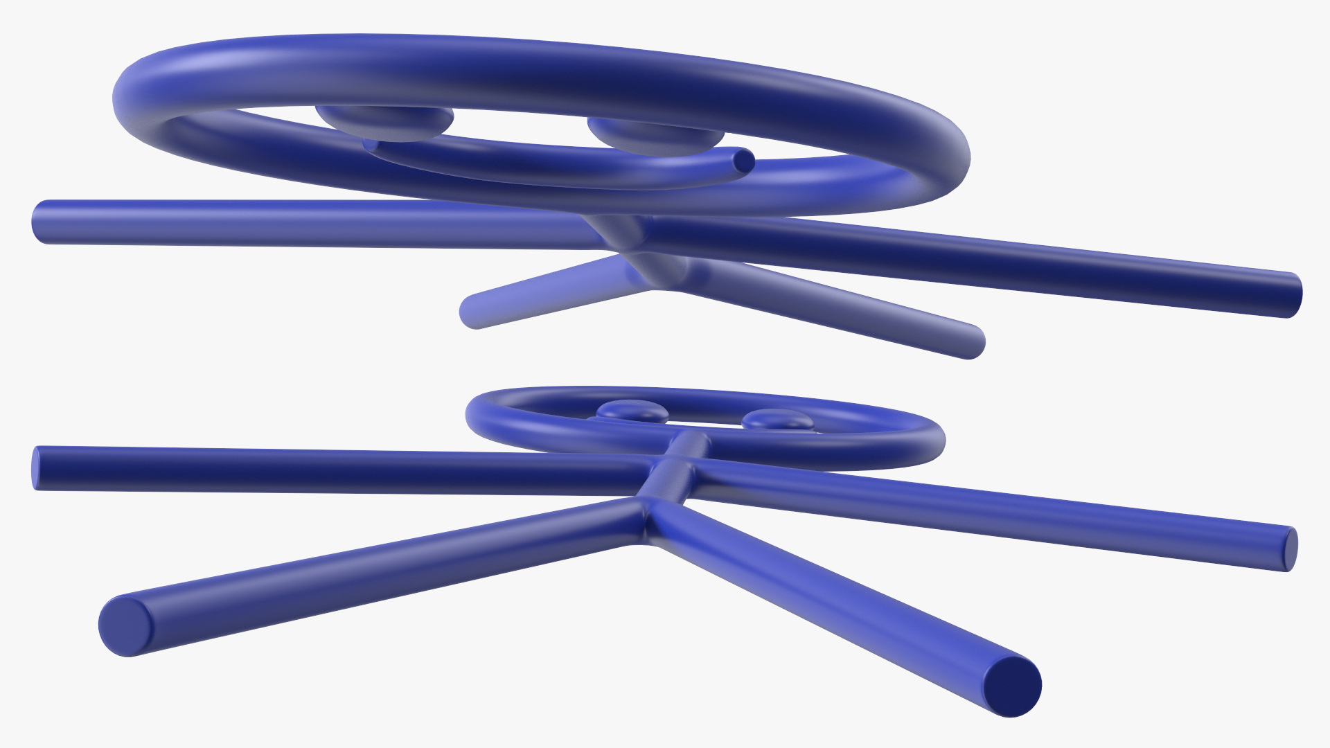 3D Stick Figure Blue Rigged for Maya model