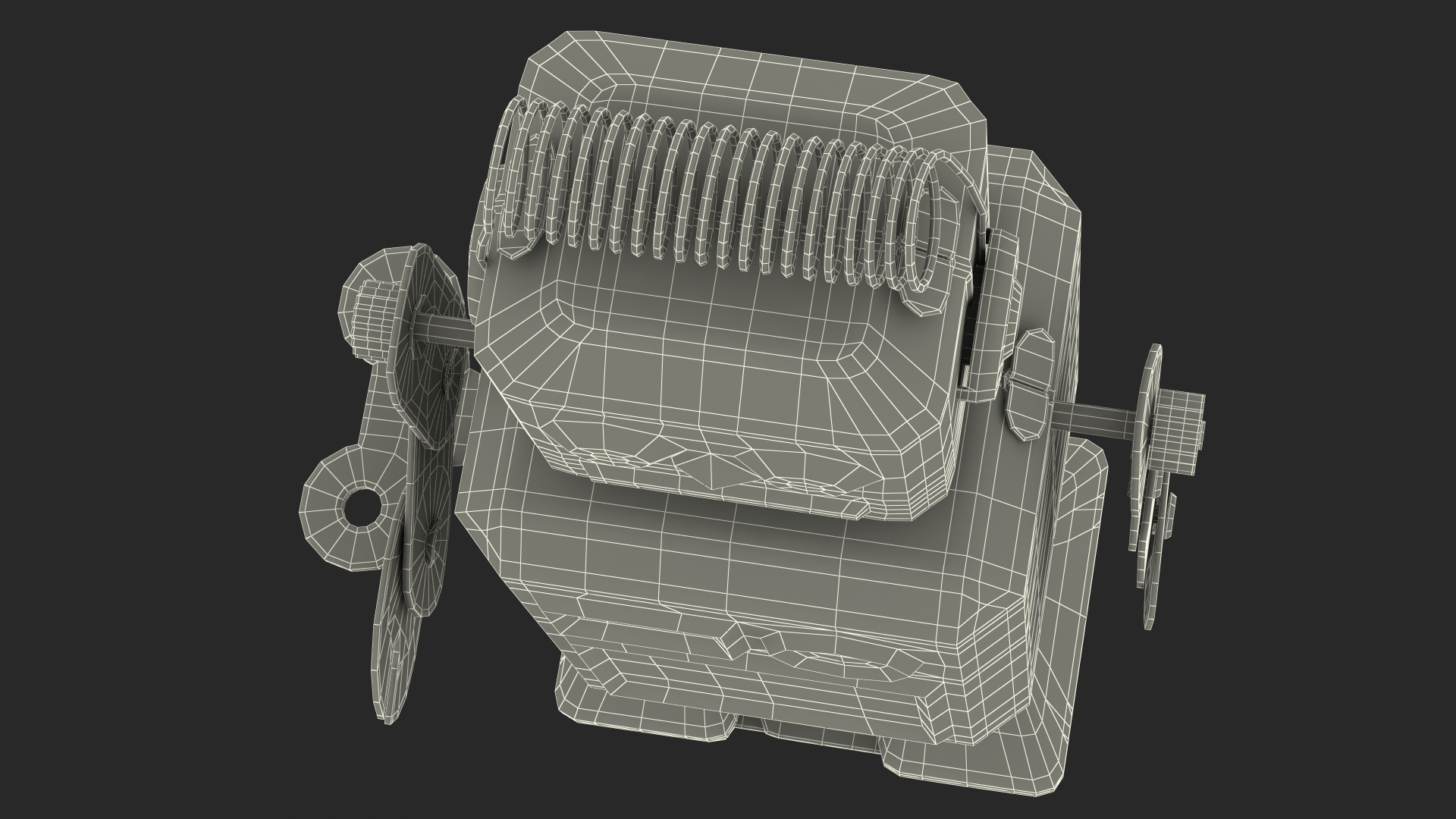 3D model Metal Walking Tin Toy Retro Robot Rigged