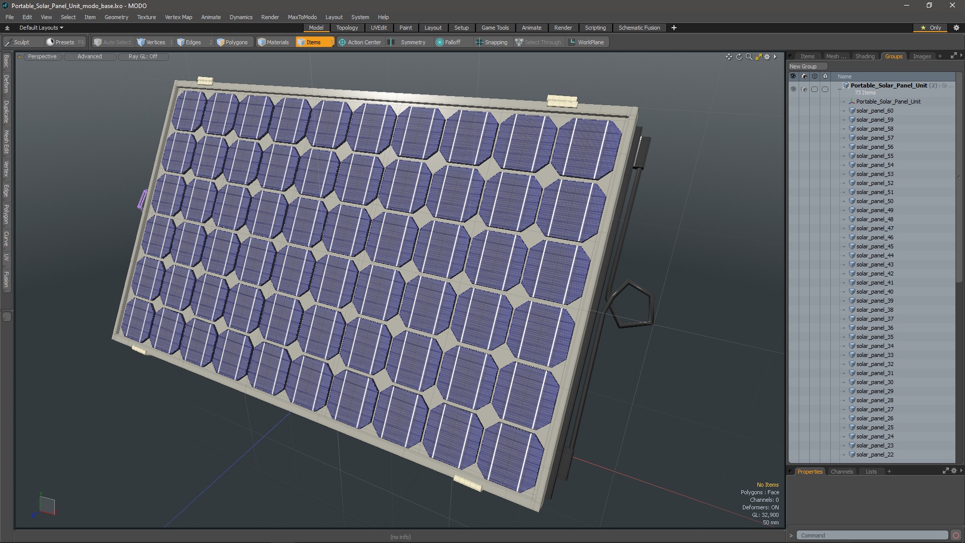 3D model Portable Solar Panel Unit