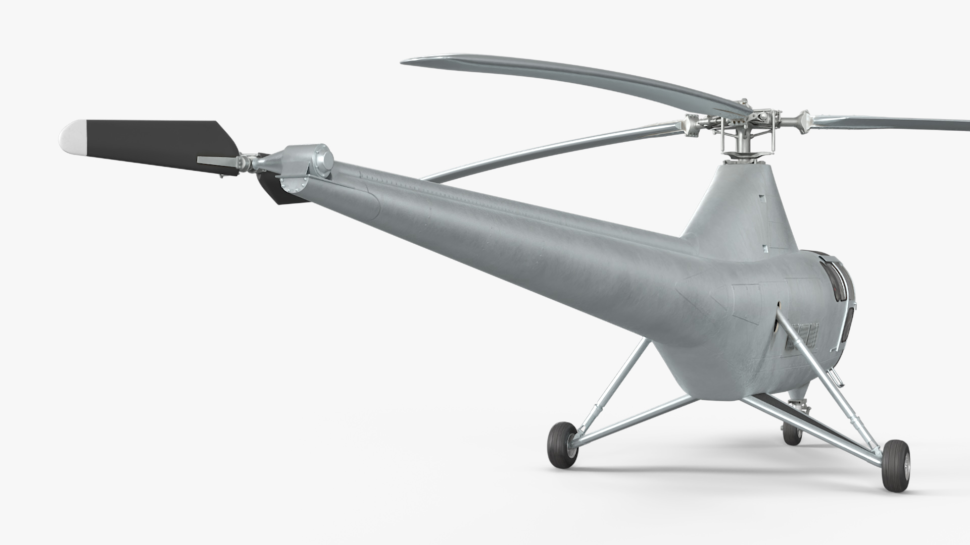 3D model Sikorsky S-51 Civil Helicopter