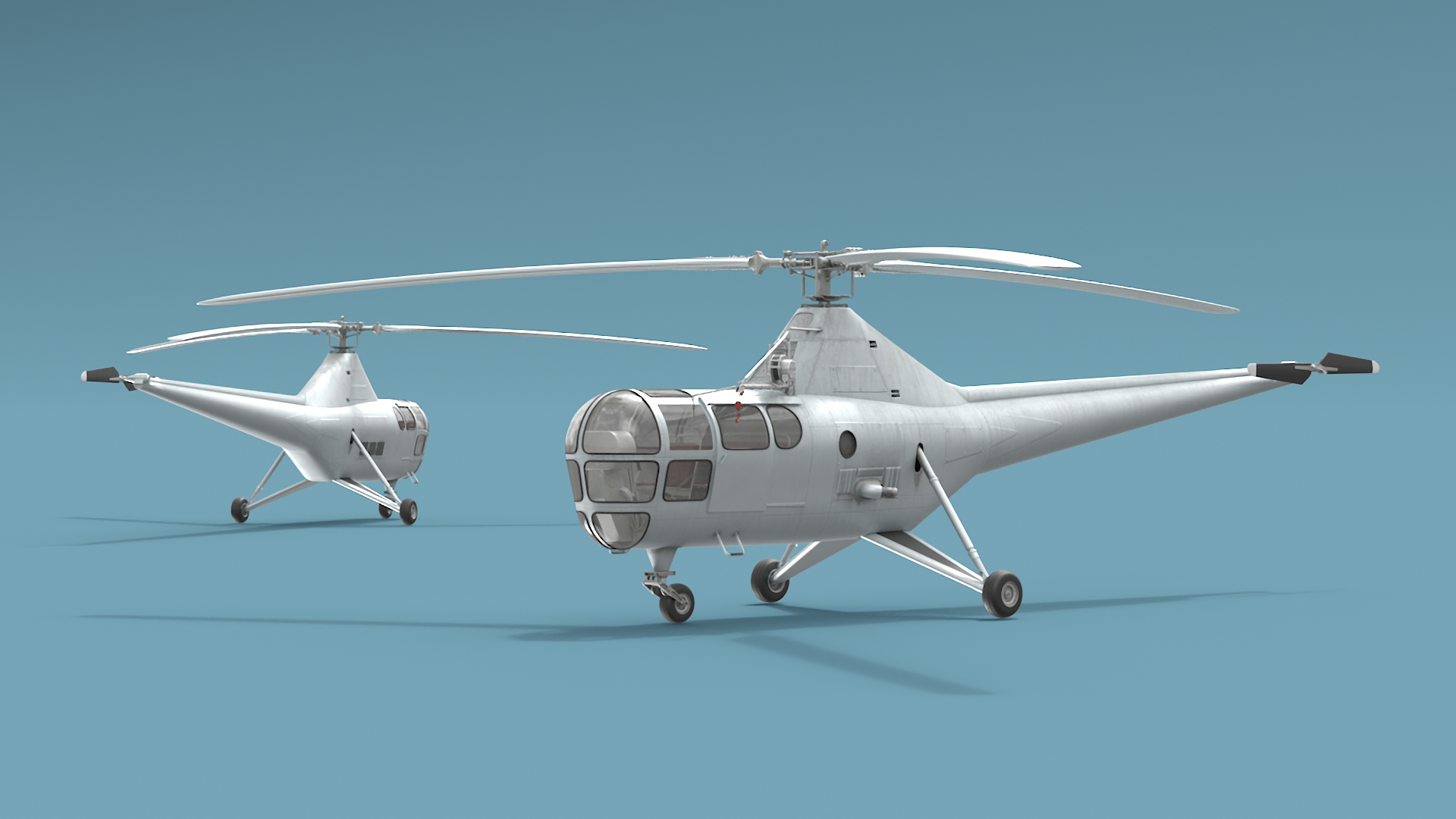 3D model Sikorsky S-51 Civil Helicopter