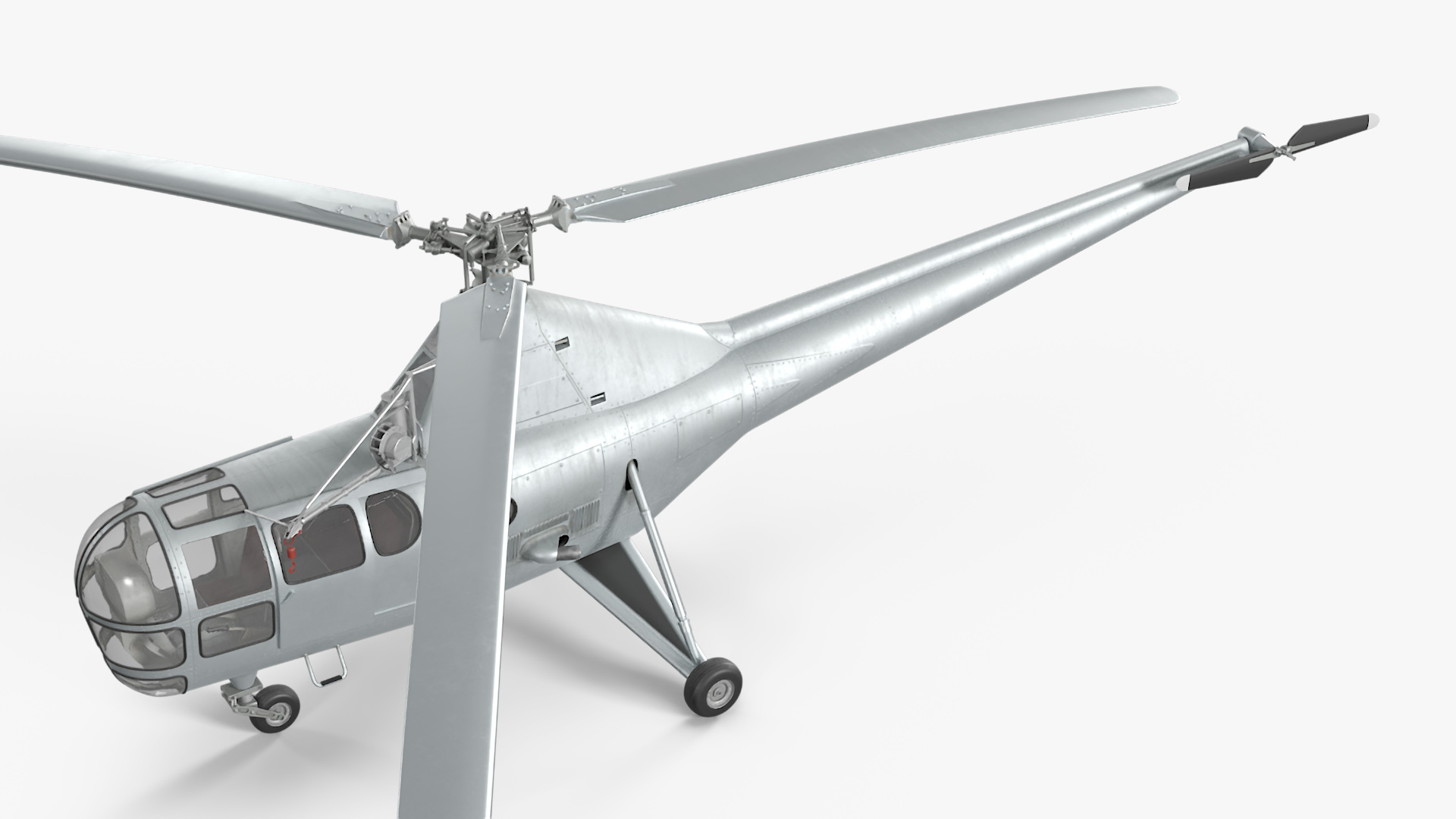 3D model Sikorsky S-51 Civil Helicopter