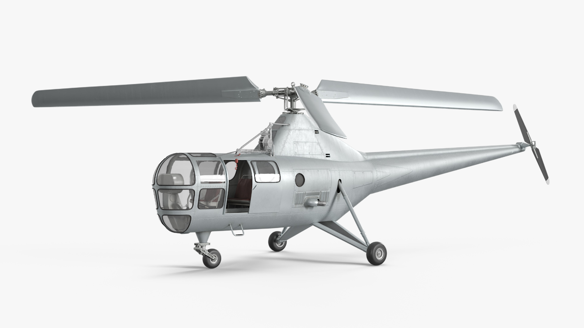 3D model Sikorsky S-51 Civil Helicopter