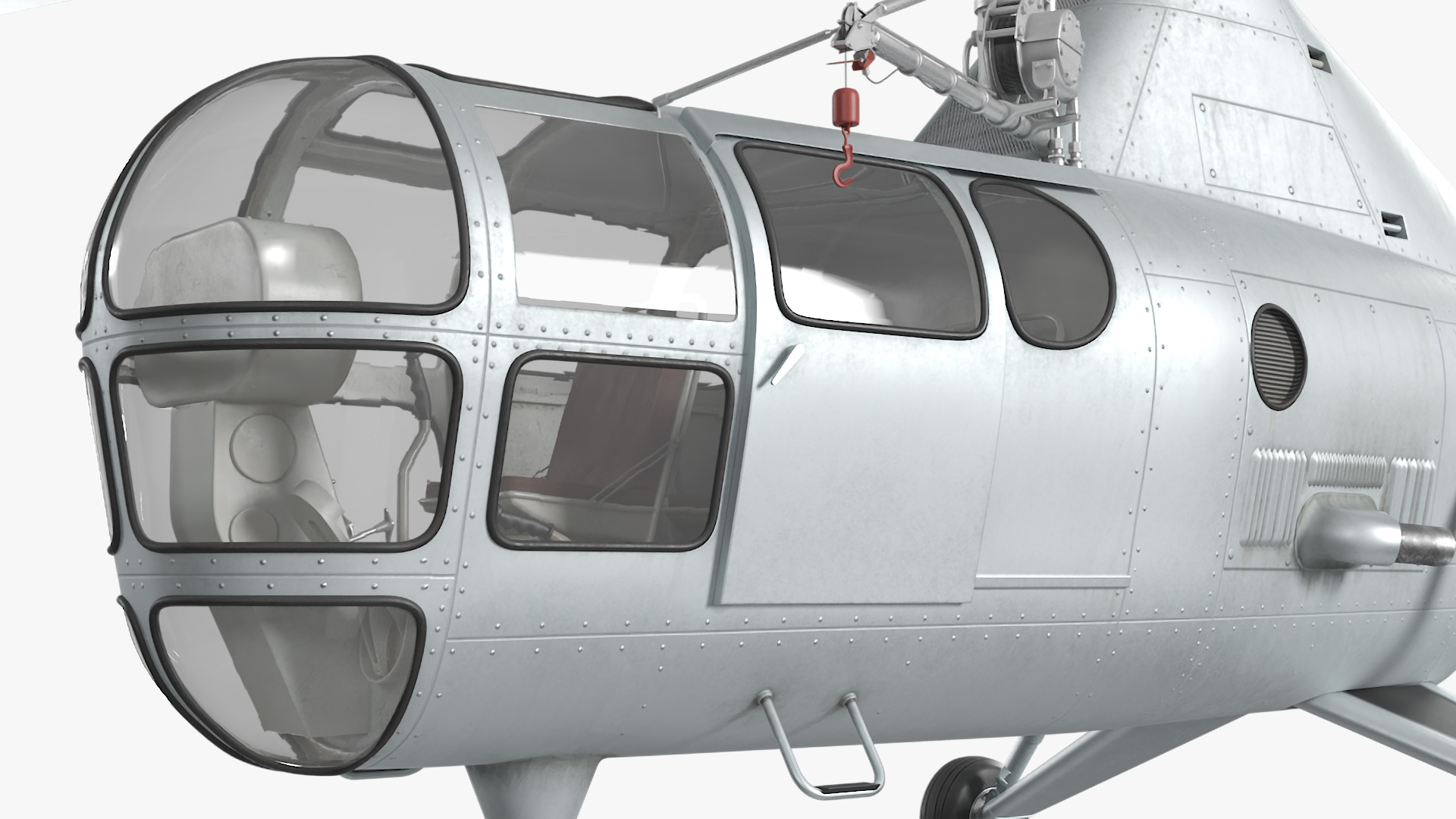 3D model Sikorsky S-51 Civil Helicopter