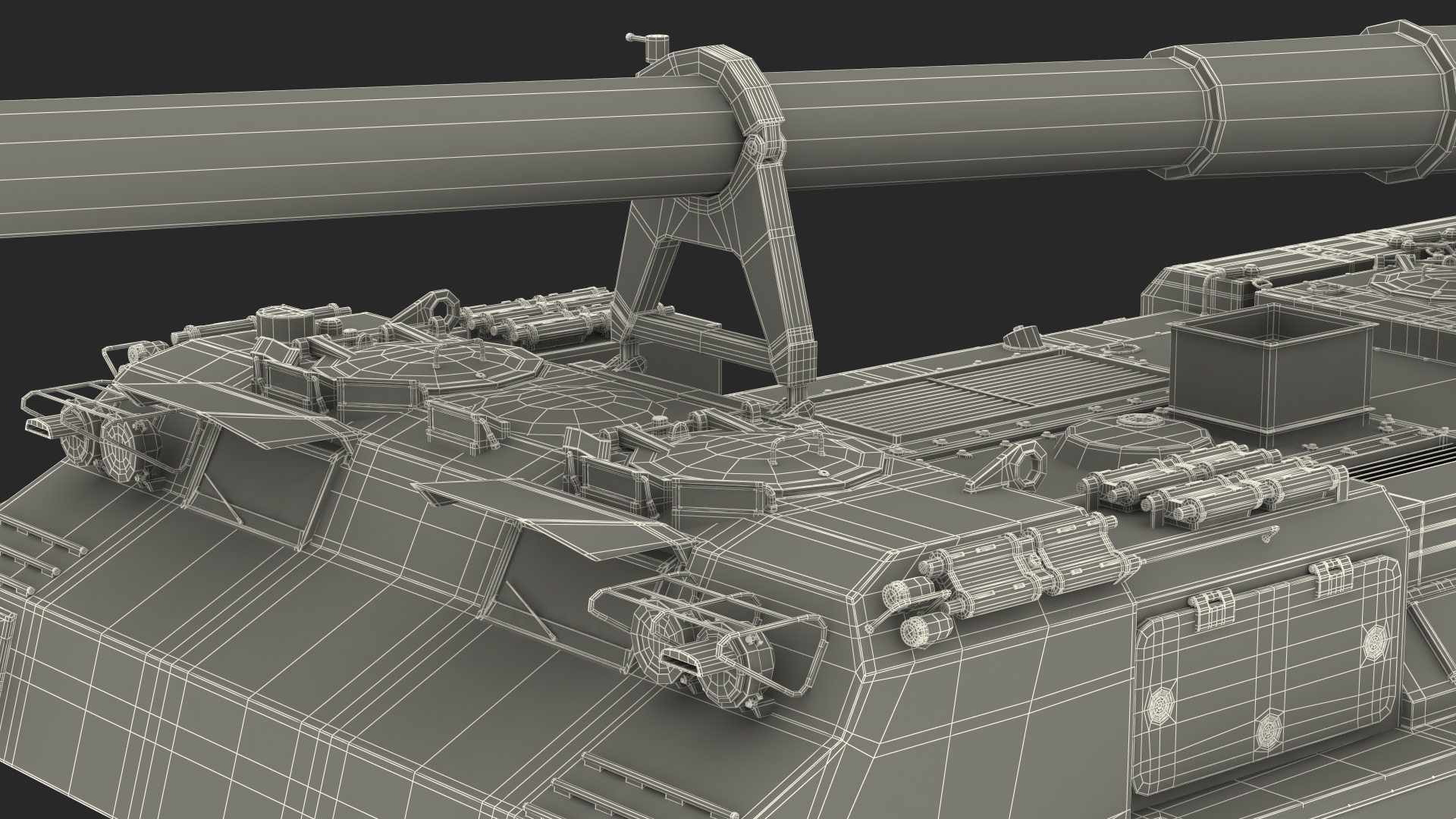 2S7 Pion Self Propelled Heavy Artillery Clean Rigged 3D