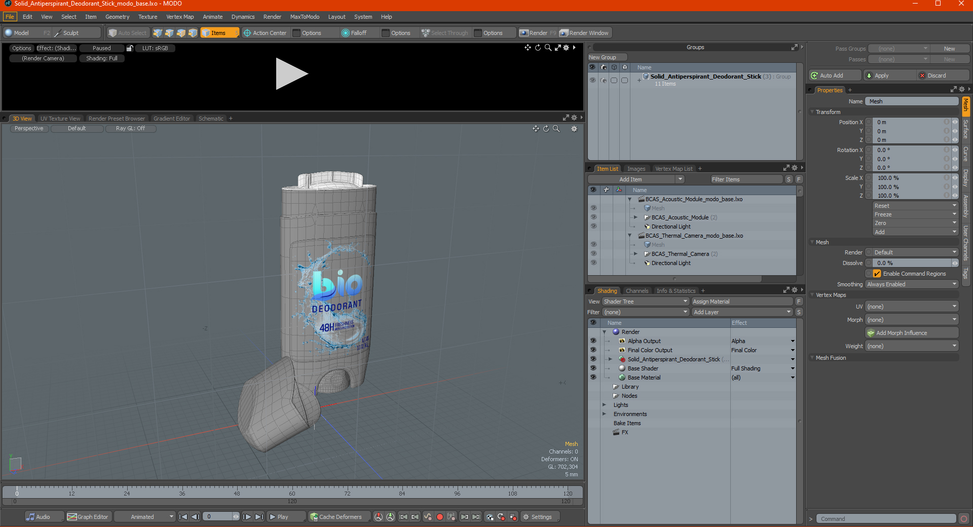 3D Solid Antiperspirant Deodorant Stick