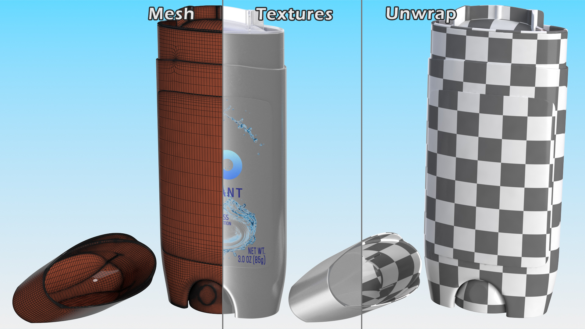 3D Solid Antiperspirant Deodorant Stick