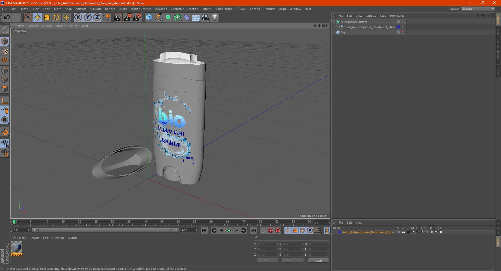 3D Solid Antiperspirant Deodorant Stick