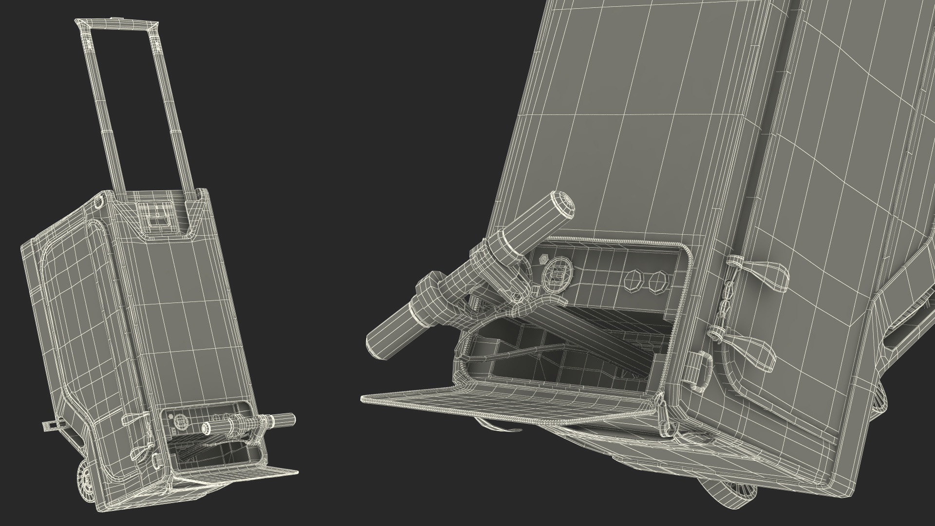 3D Motorized Suitcase Modobag Rigged model