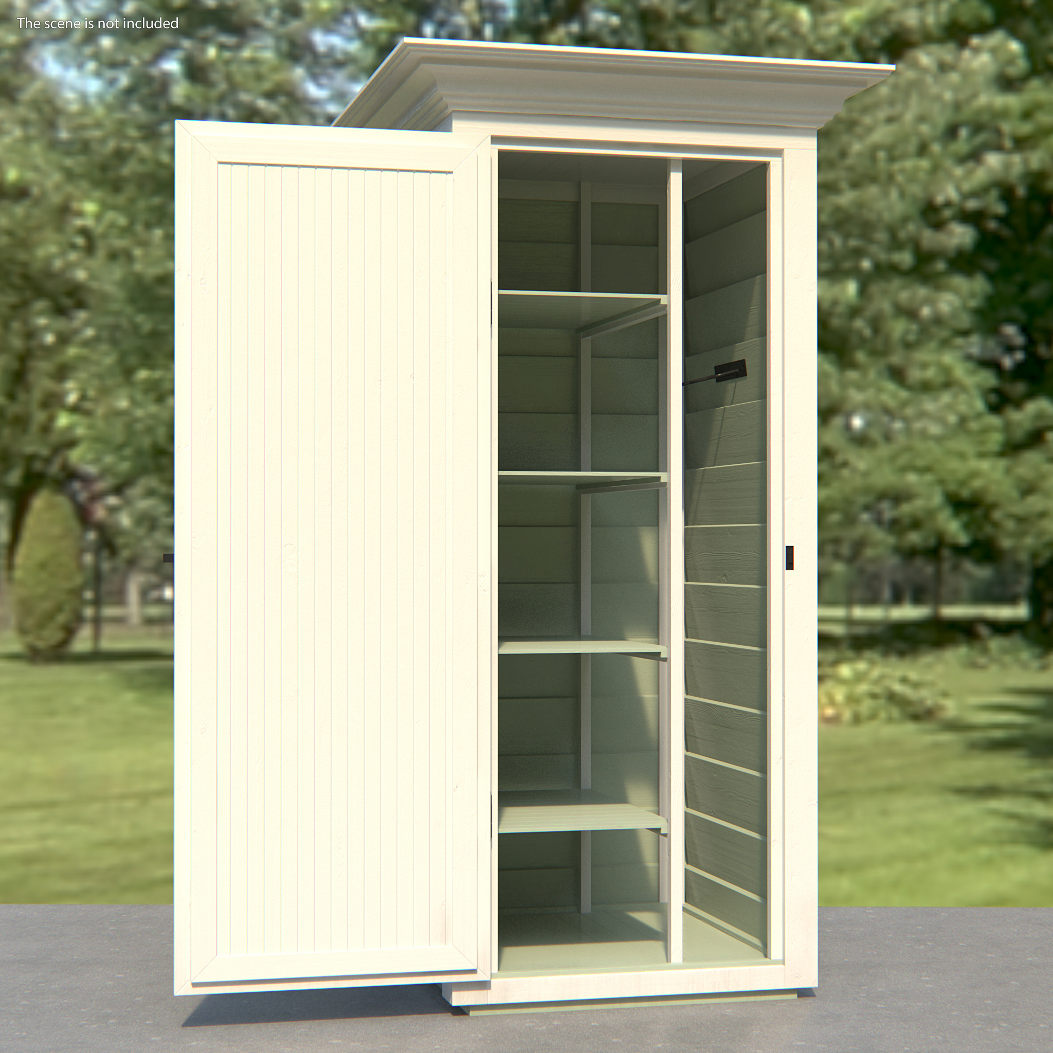 Vertical Utility Shed Tool Storage Unit 3D model