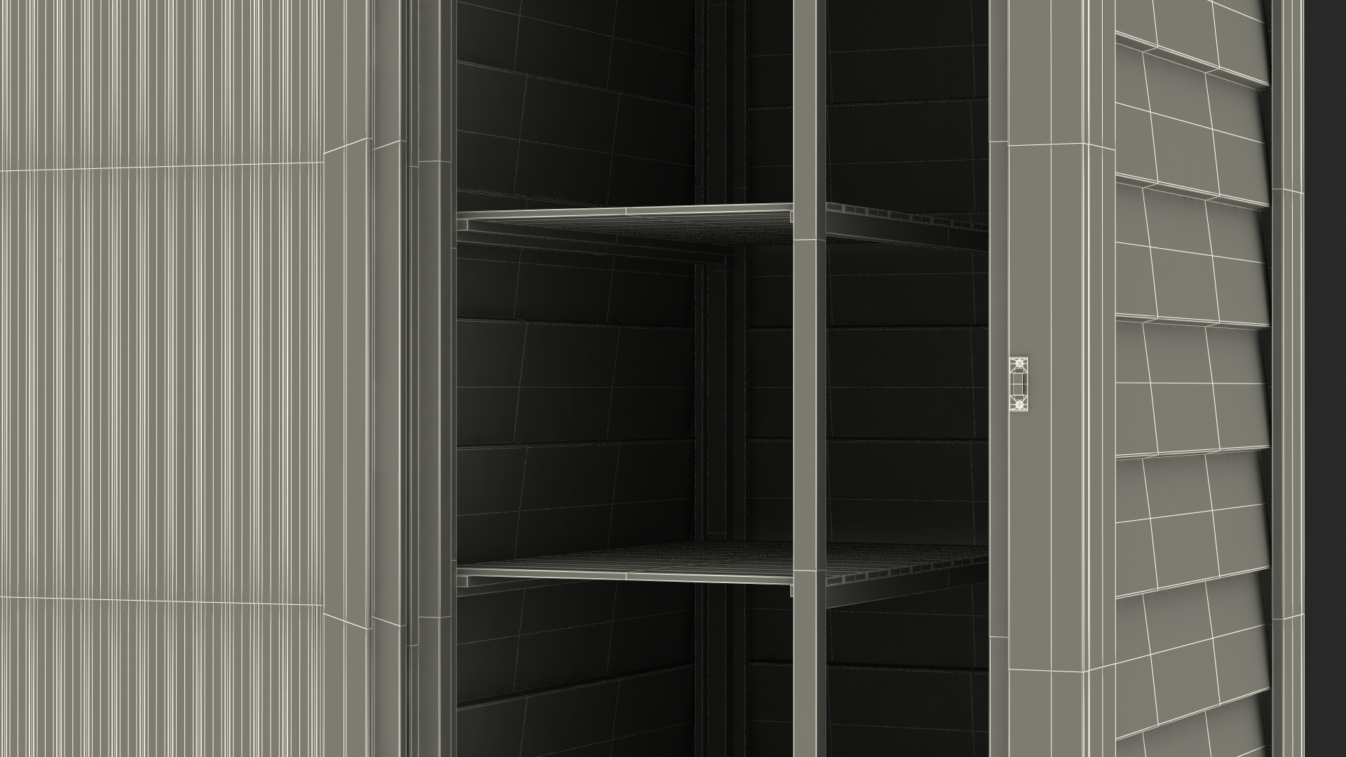 Vertical Utility Shed Tool Storage Unit 3D model