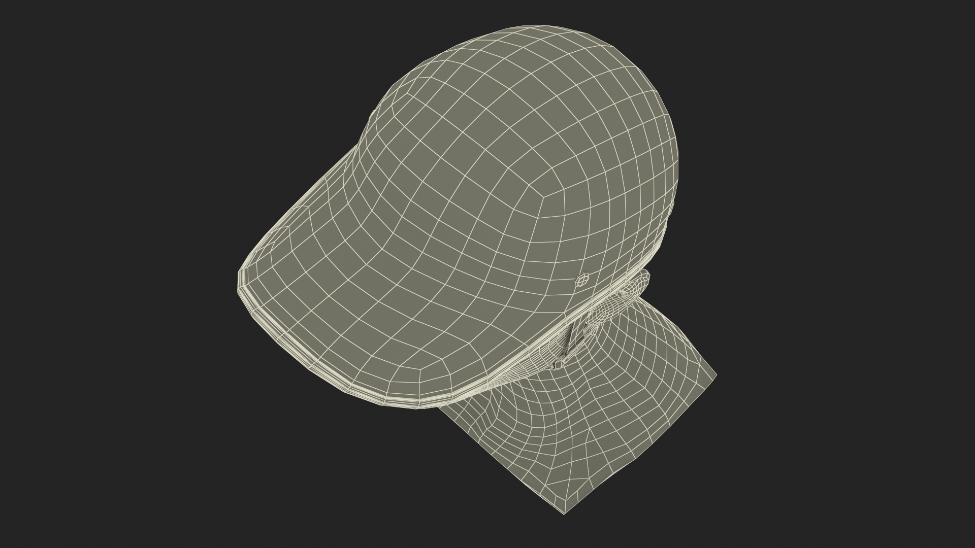 Plastic Baseball Cap Safety Helmet on Mannequin 3D