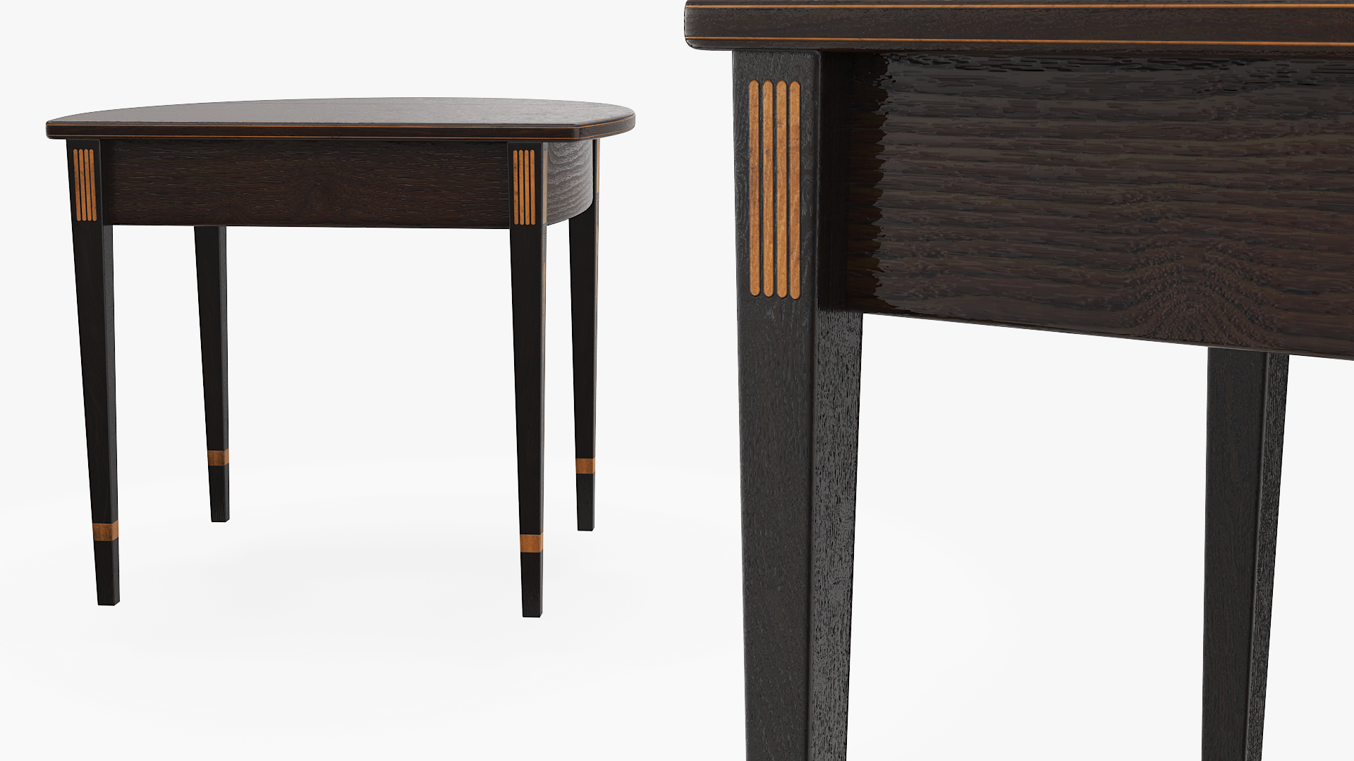 Oval Office Demi Lune Table Brown - view 3