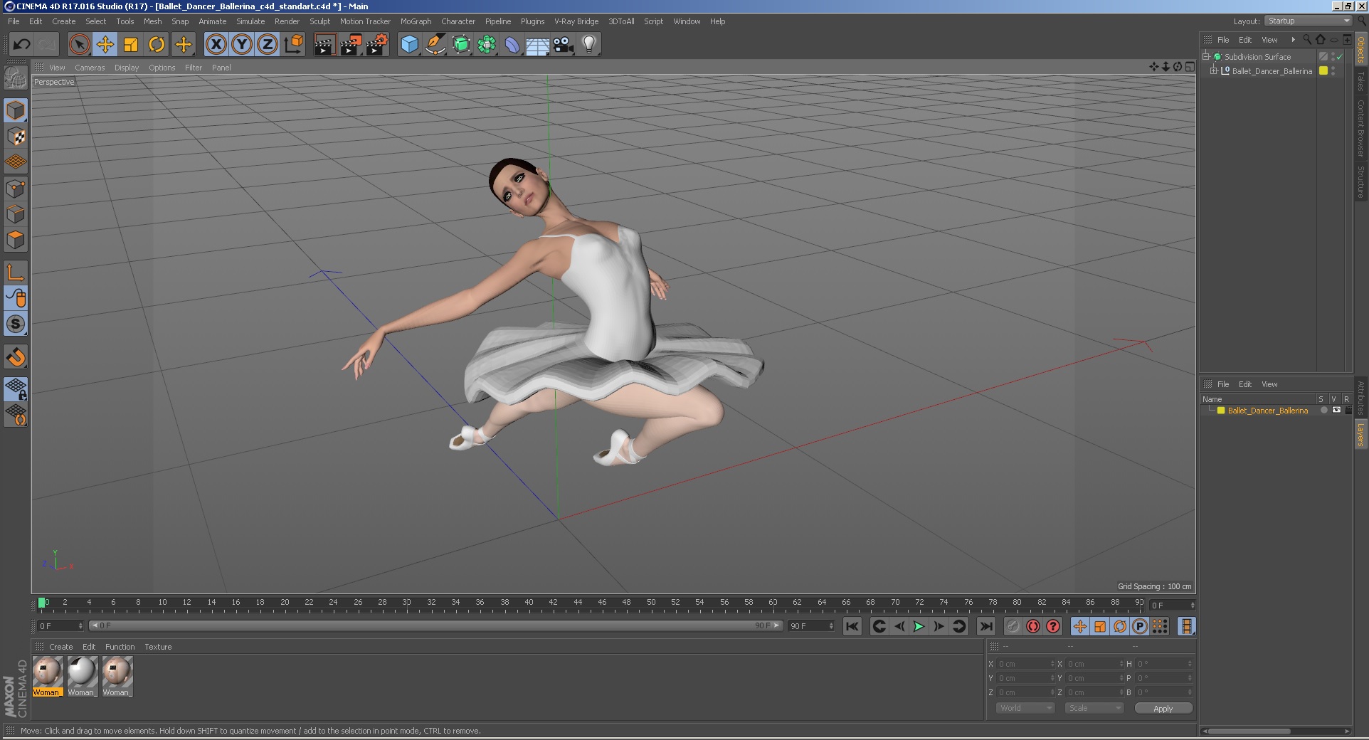 3D Ballet Dancer Ballerina model