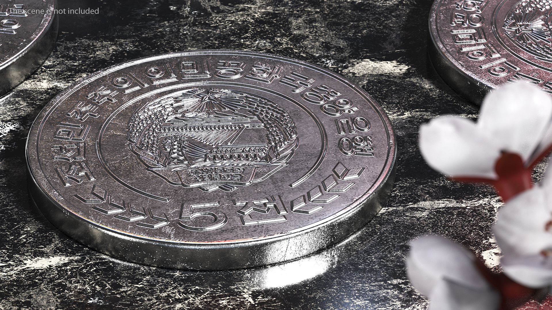 3D North Korea 5 Chon Coin 2008 model