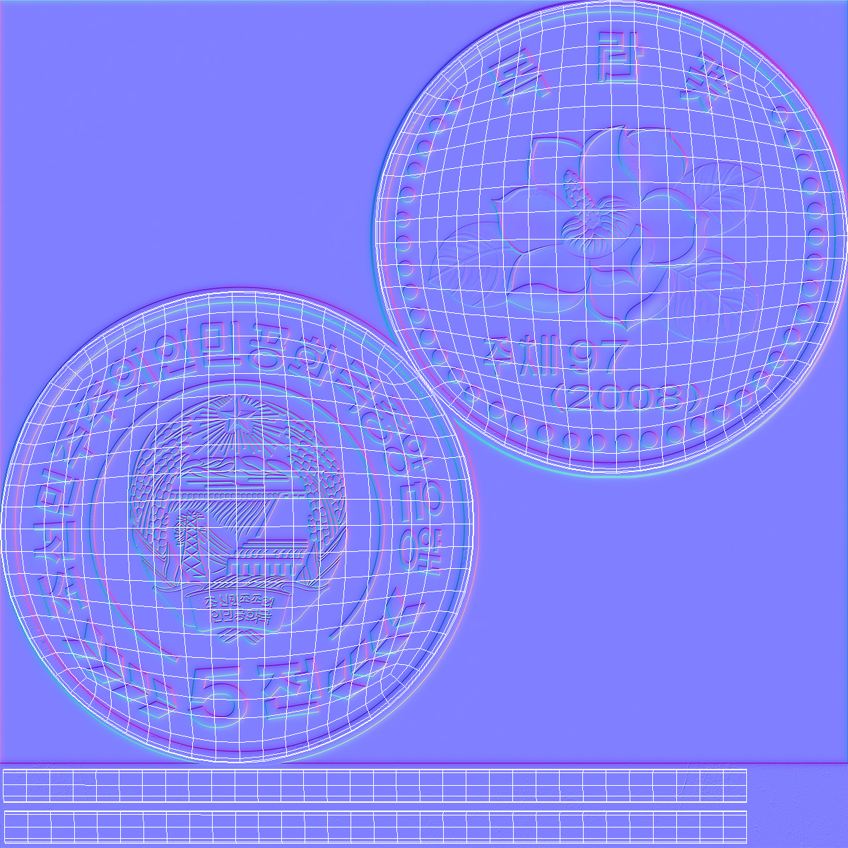 3D North Korea 5 Chon Coin 2008 model