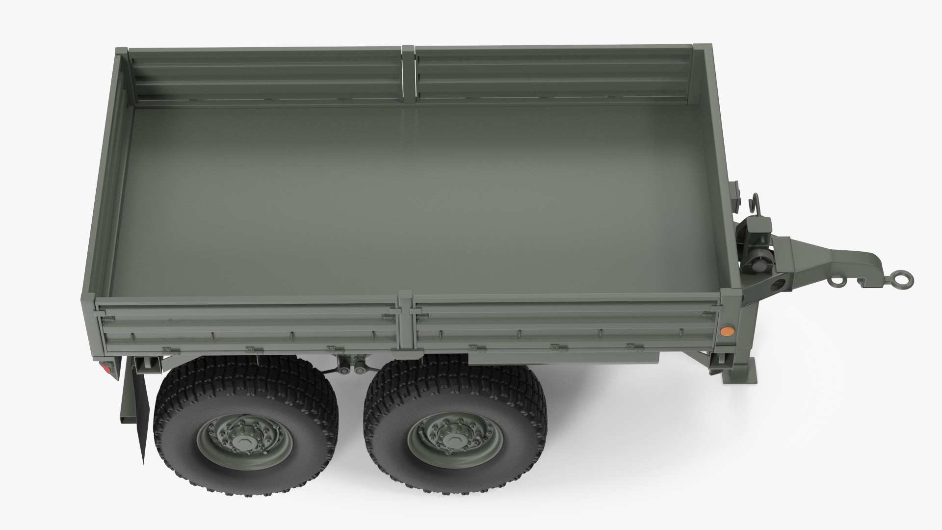 Military Drop Side Cargo Trailer 3D