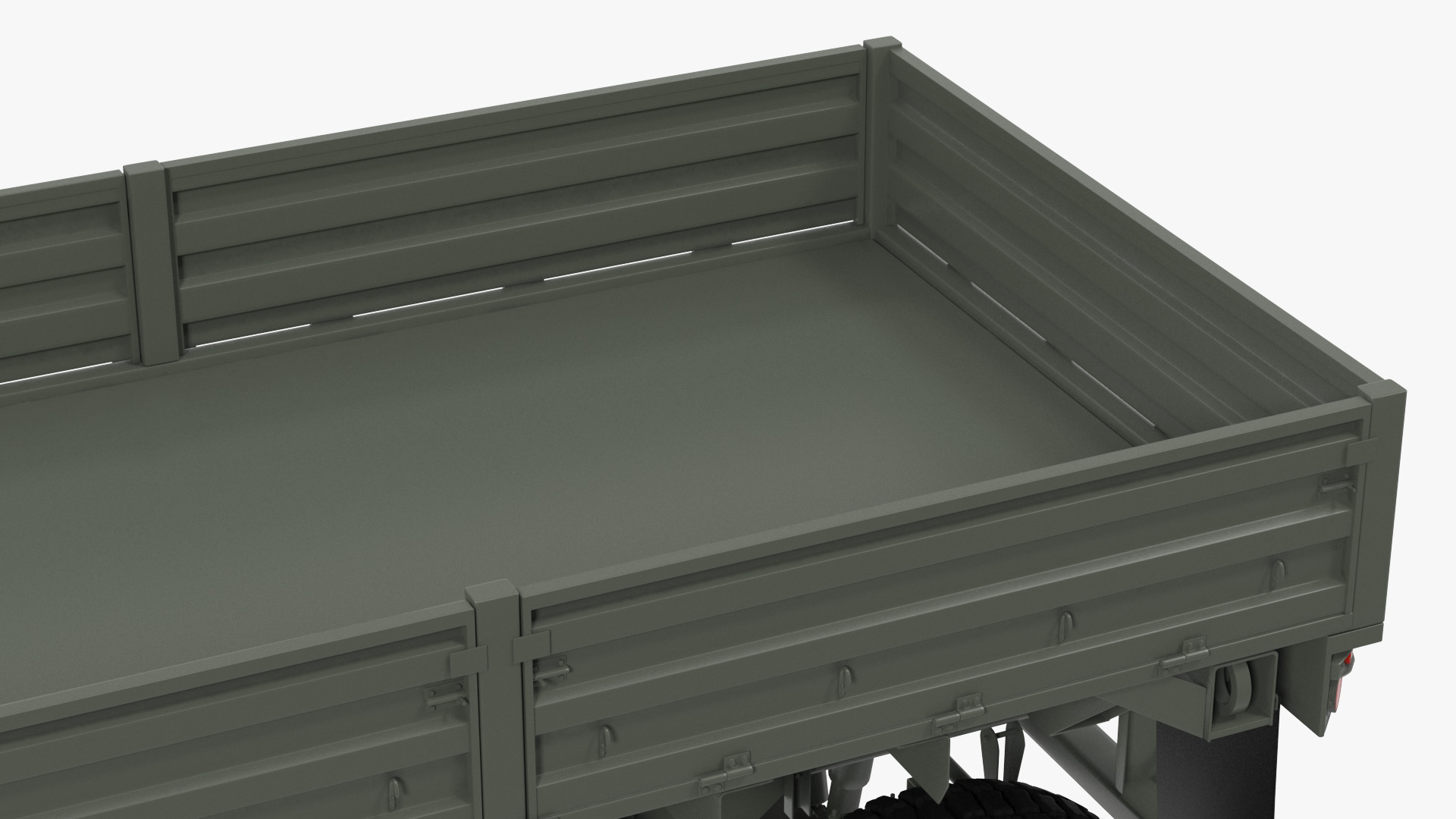 Military Drop Side Cargo Trailer 3D