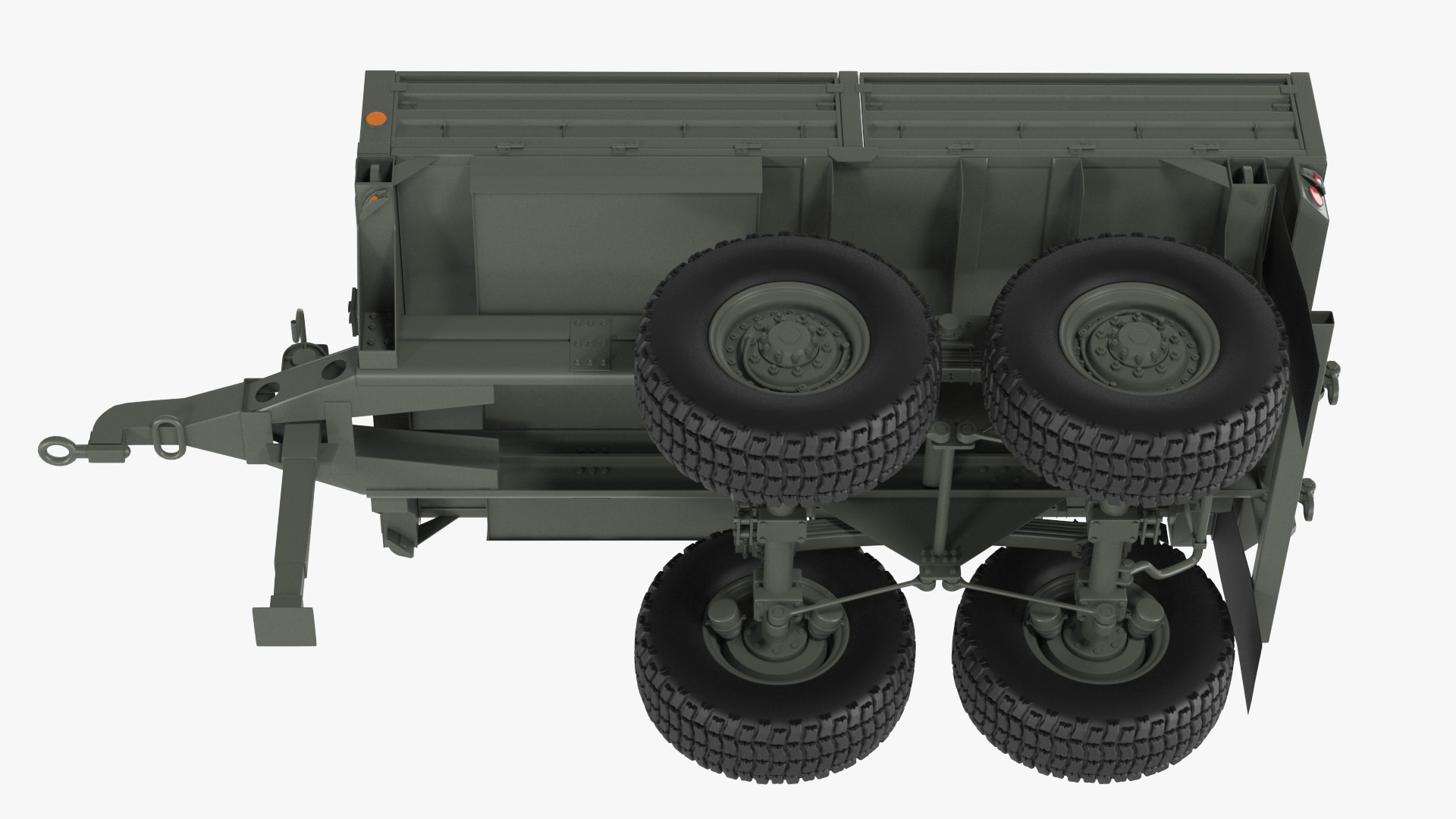 Military Drop Side Cargo Trailer 3D