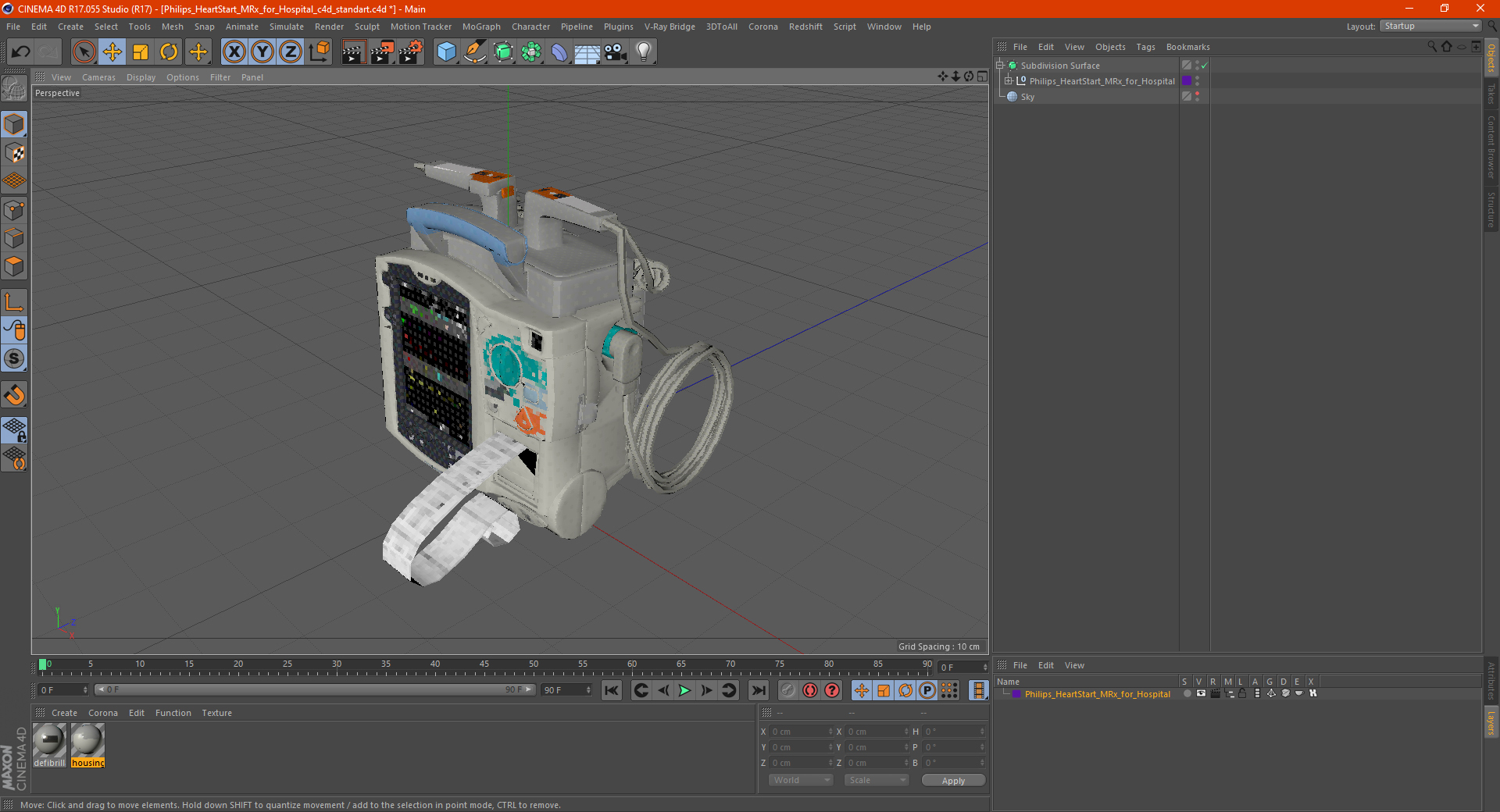 3D model Philips HeartStart MRx for Hospital