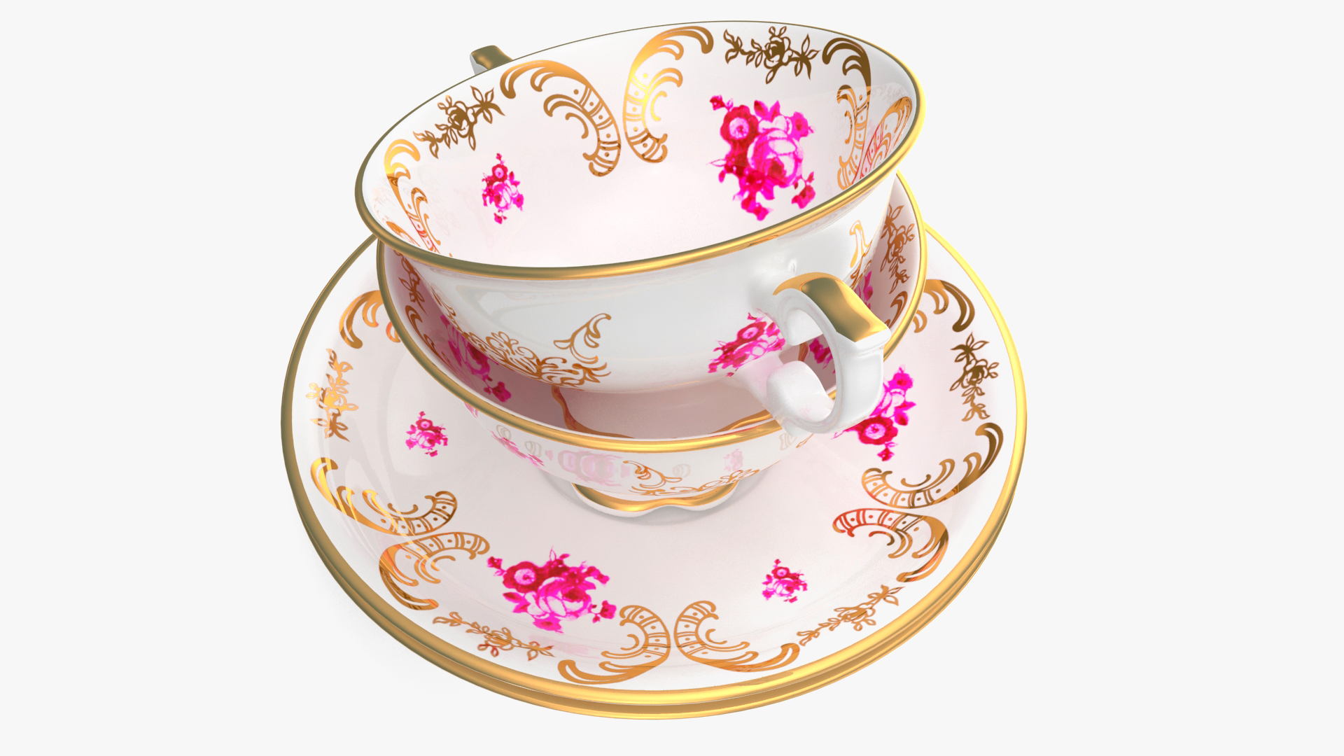 3D model Antique Teacups