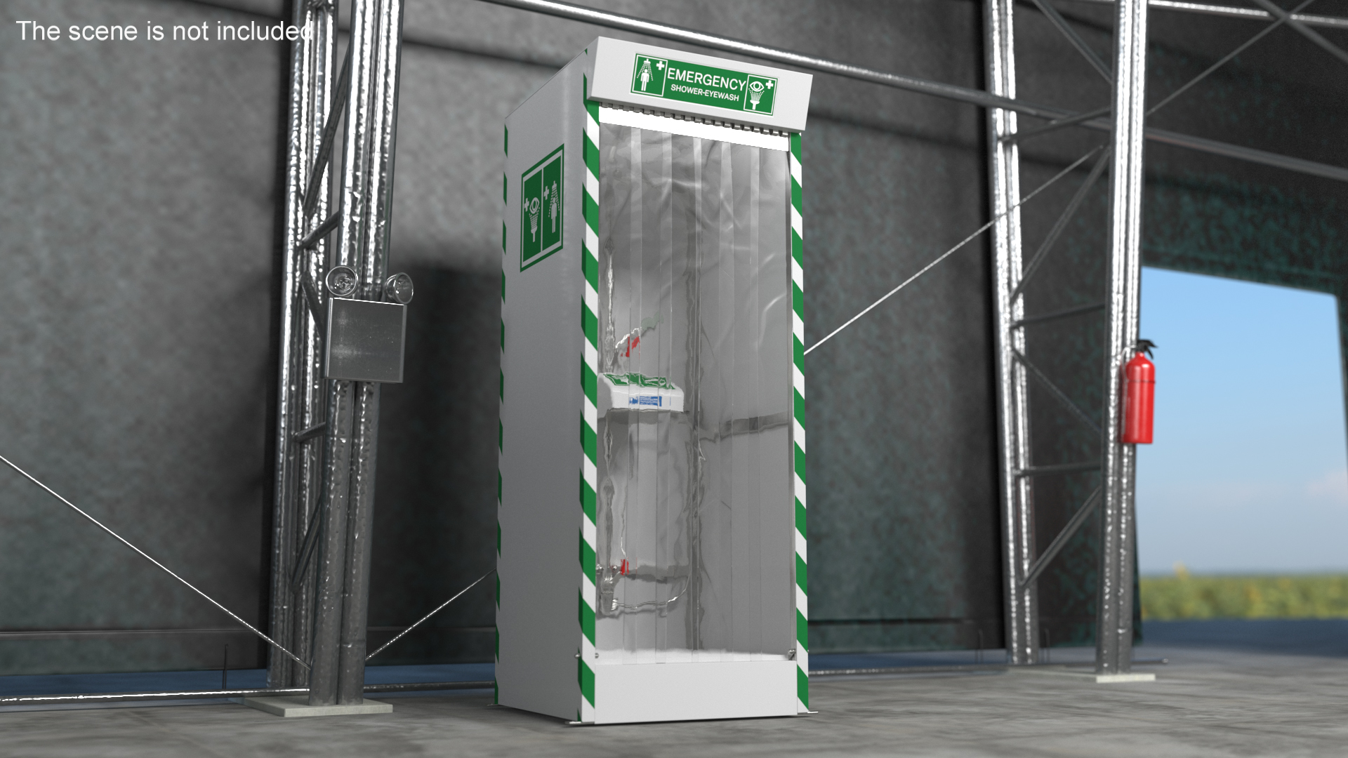 Emergency Shower Cabin 3D
