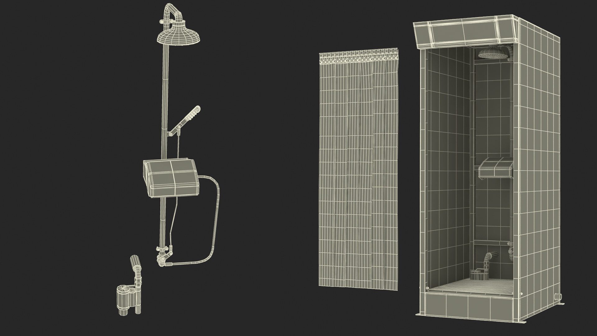 Emergency Shower Cabin 3D