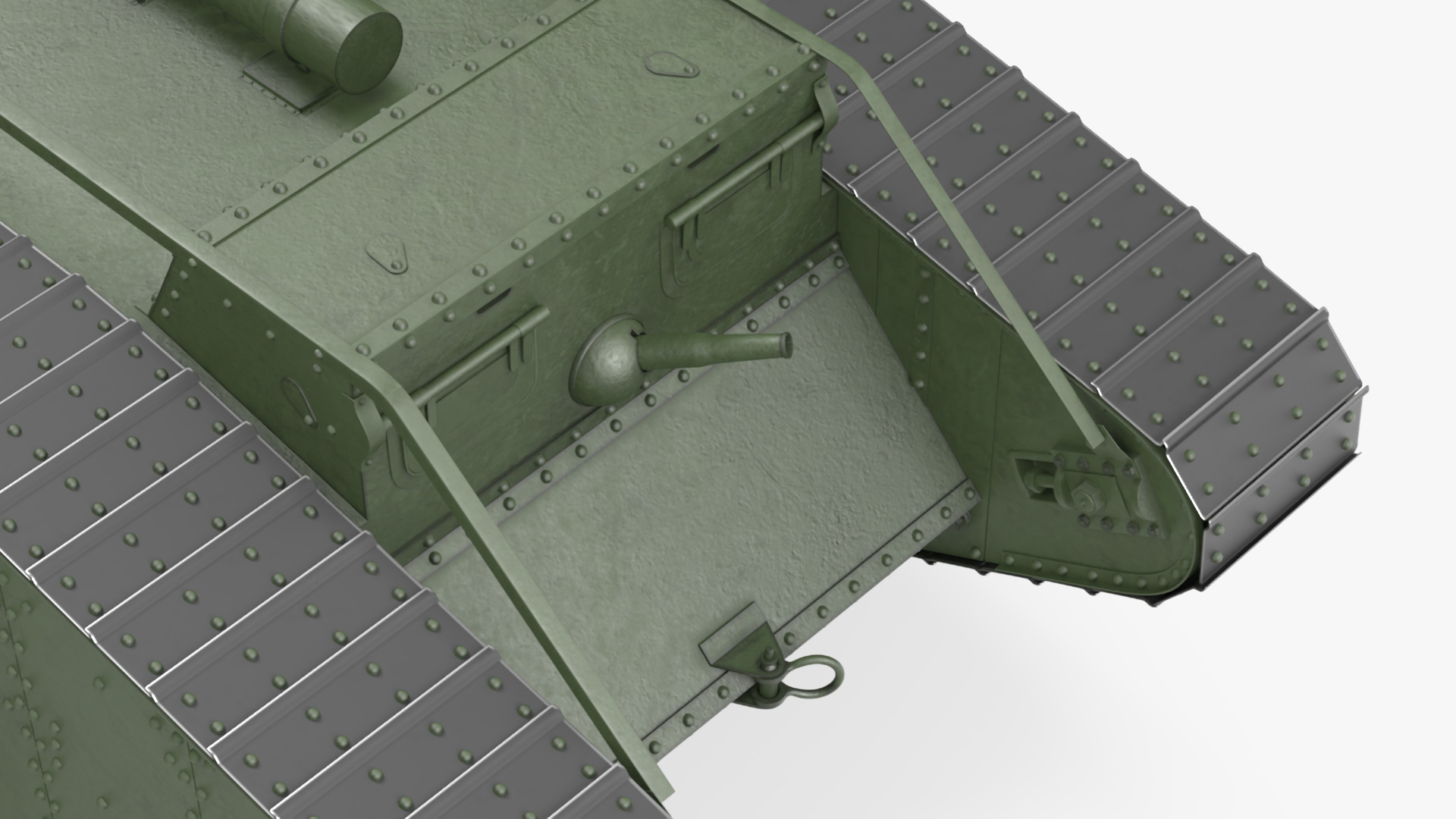3D Tank MK 4 Female Green Rigged for Maya model
