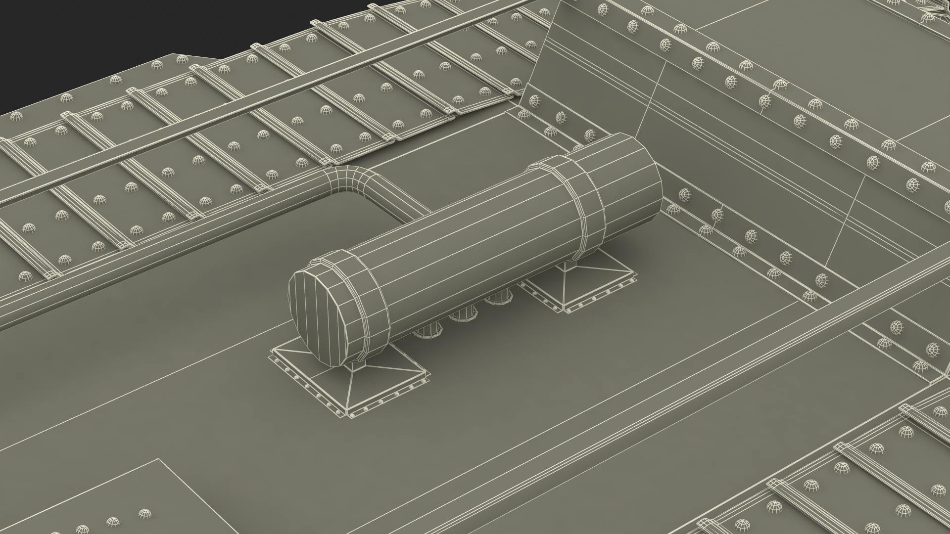 3D Tank MK 4 Female Green Rigged for Maya model