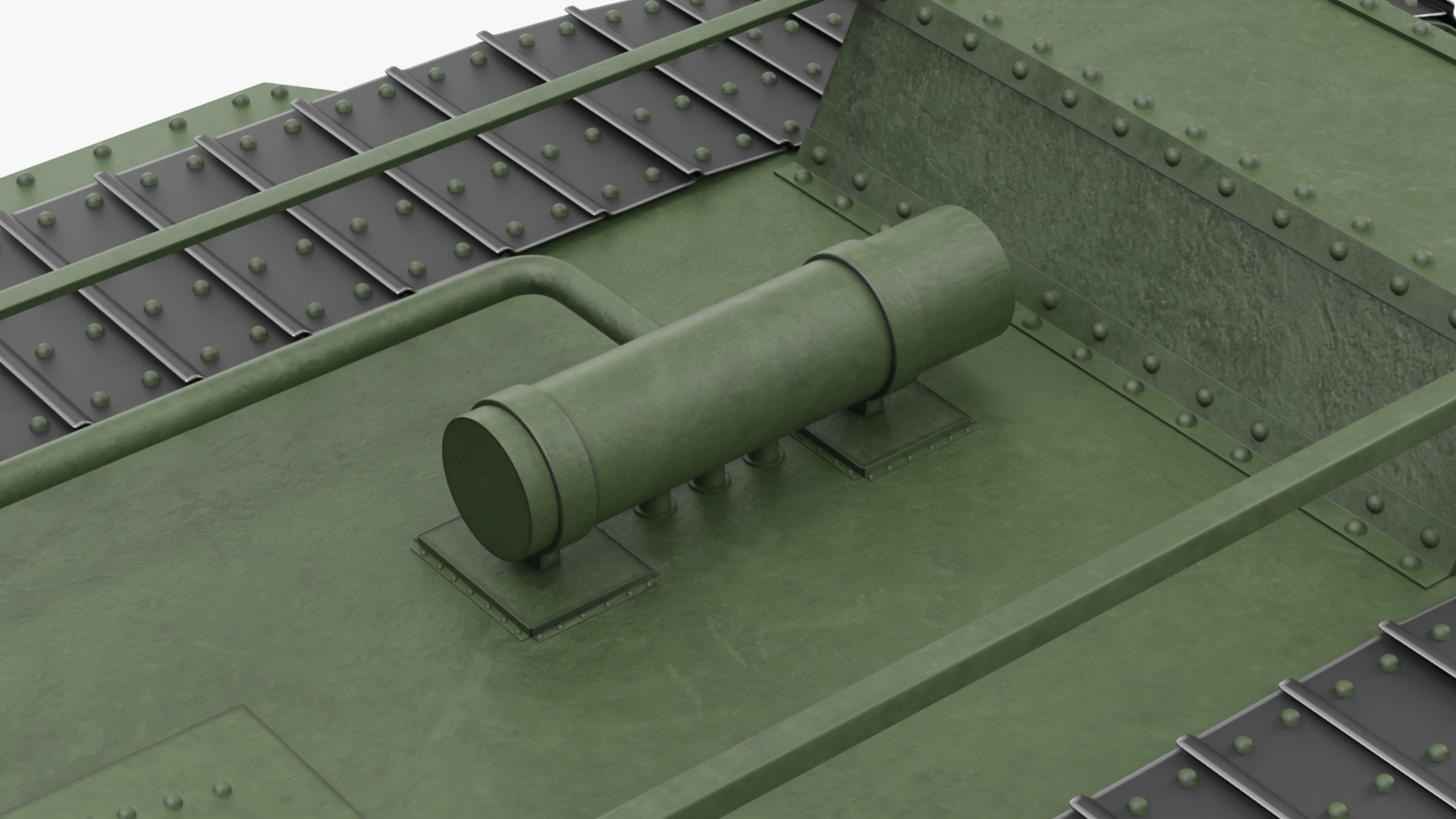 3D Tank MK 4 Female Green Rigged for Maya model
