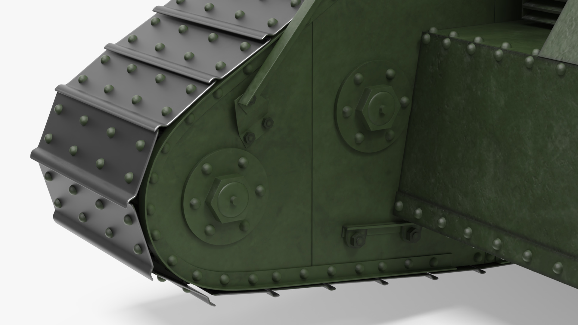 3D Tank MK 4 Female Green Rigged for Maya model