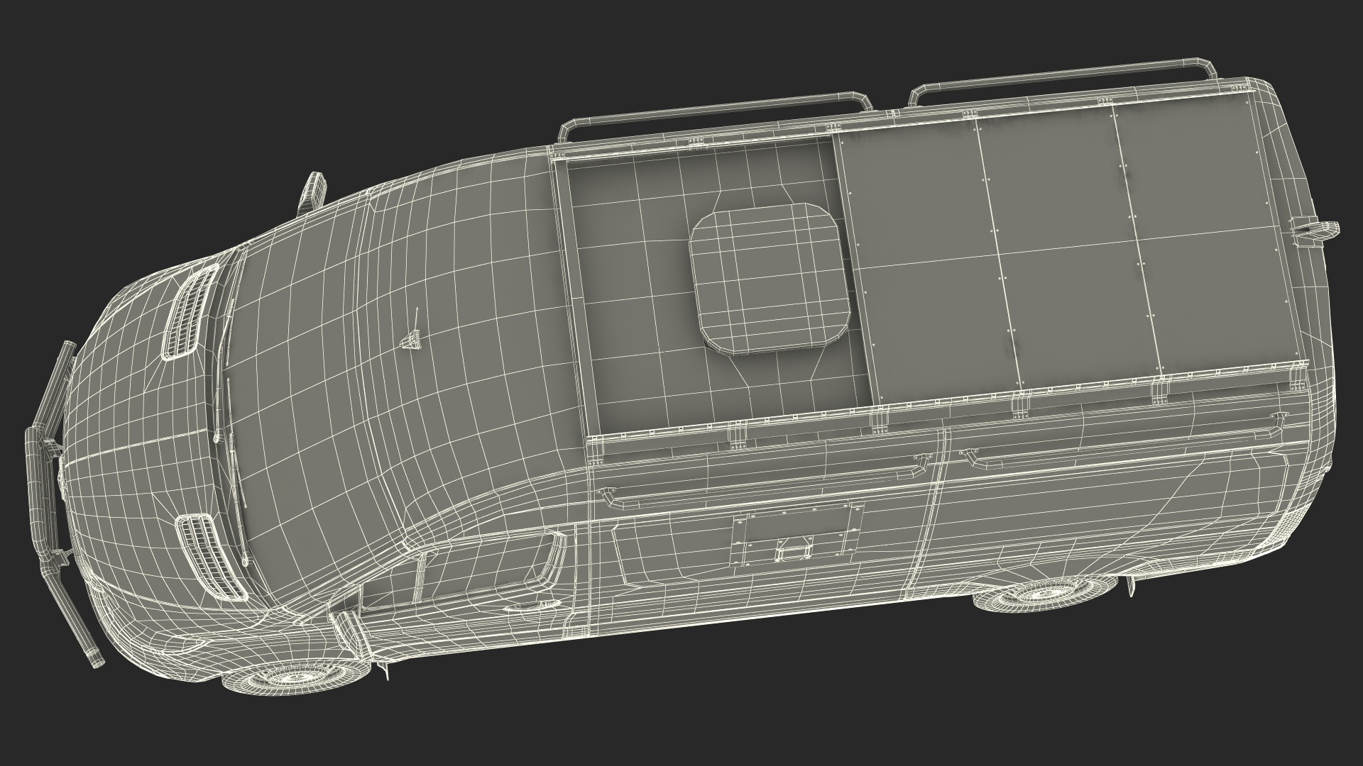 3D model SWAT Van Bulletproof Mercedes Simple Interior