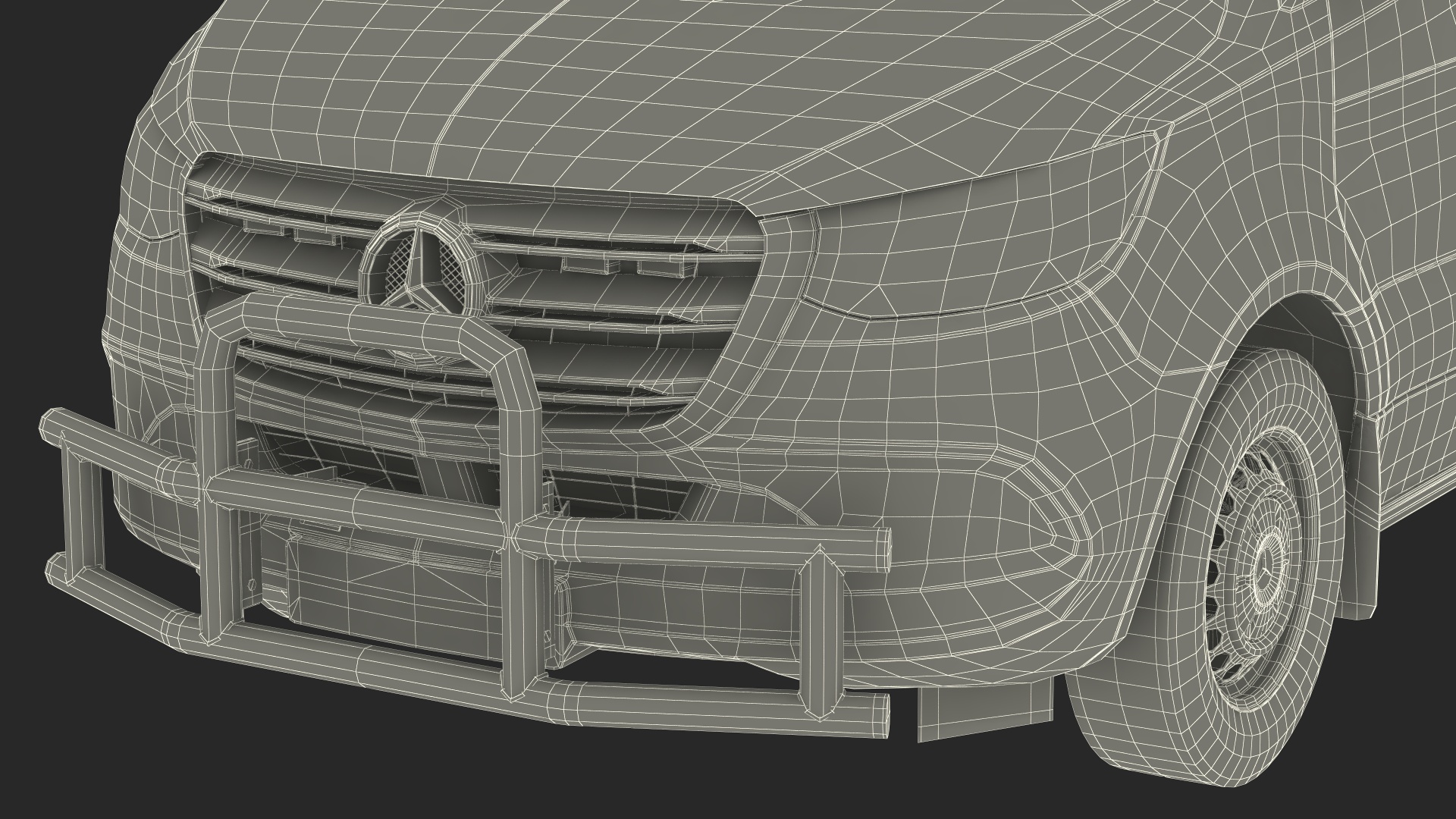 3D model SWAT Van Bulletproof Mercedes Simple Interior
