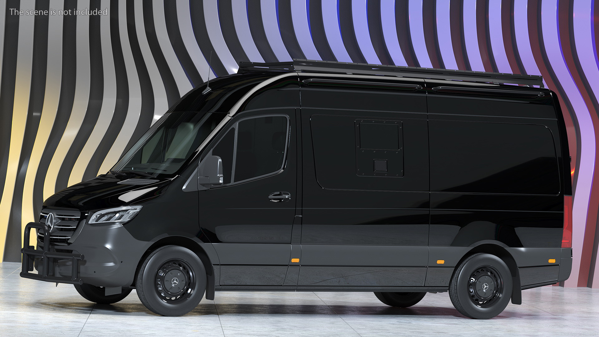 3D model SWAT Van Bulletproof Mercedes Simple Interior