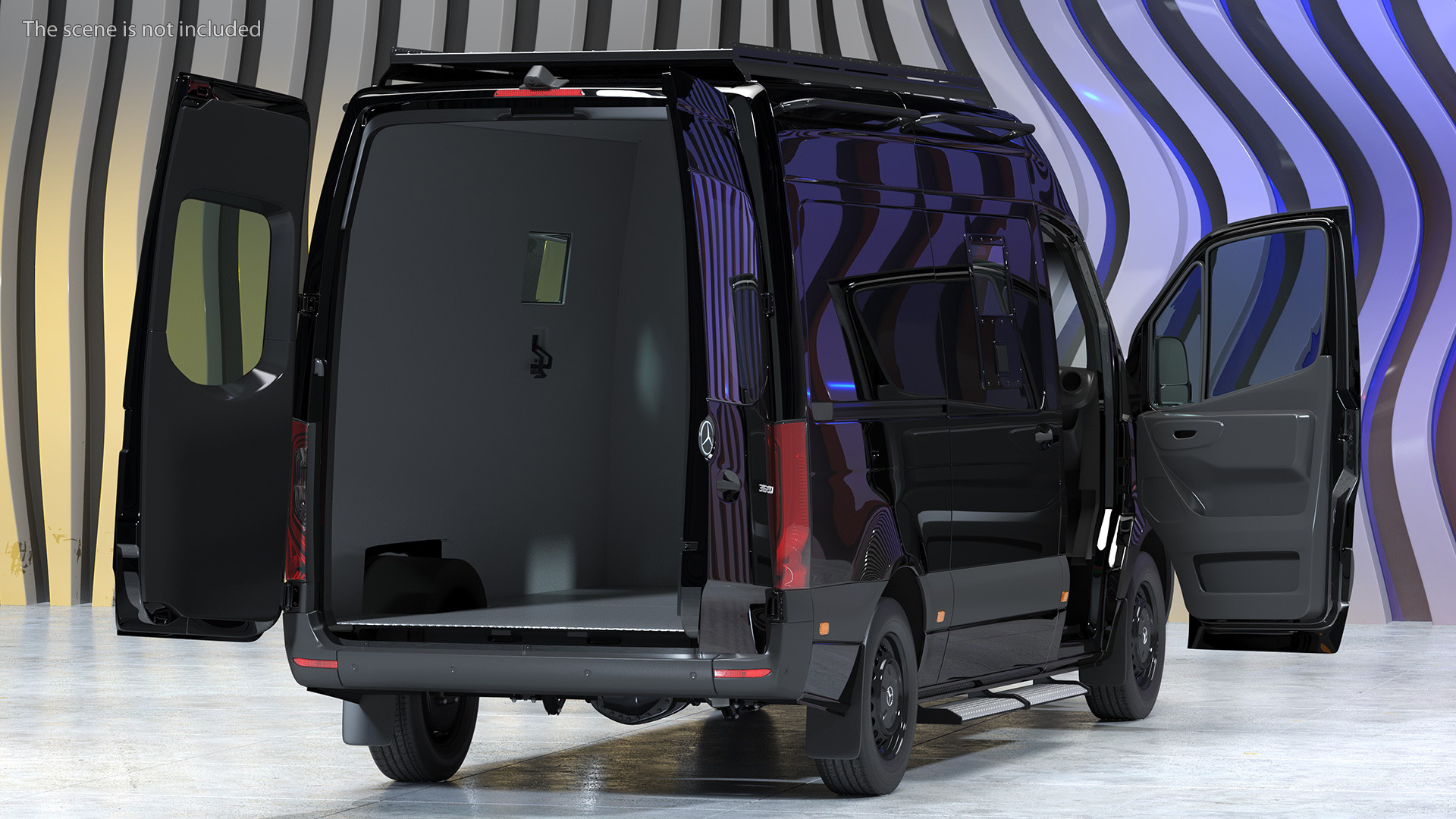 3D model SWAT Van Bulletproof Mercedes Simple Interior