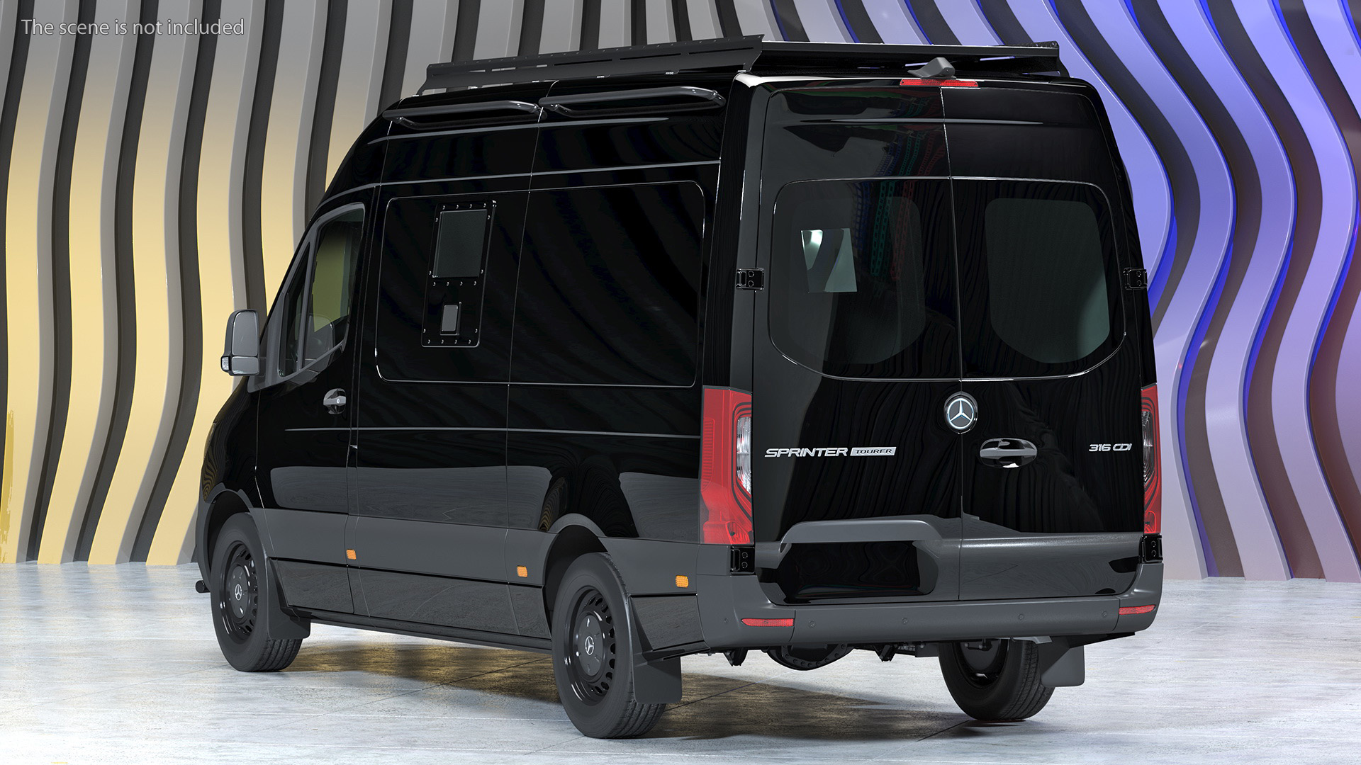 3D model SWAT Van Bulletproof Mercedes Simple Interior