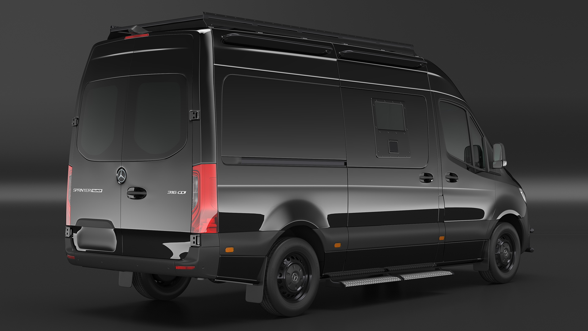 3D model SWAT Van Bulletproof Mercedes Simple Interior